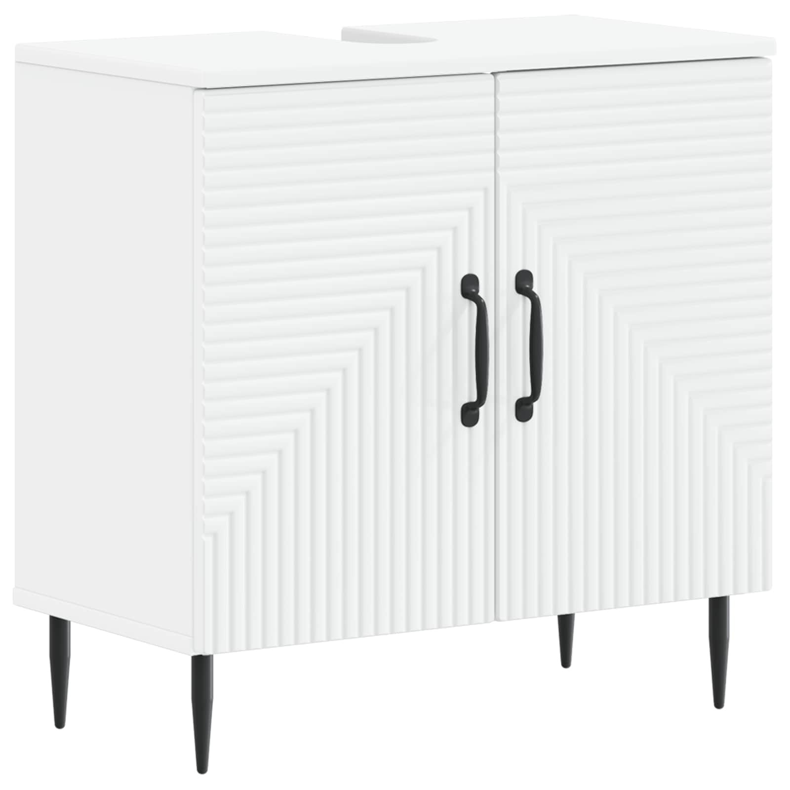 Bathroom Sink Cabinet HAARLEM White 59.5 x 31.5 x 59 cm