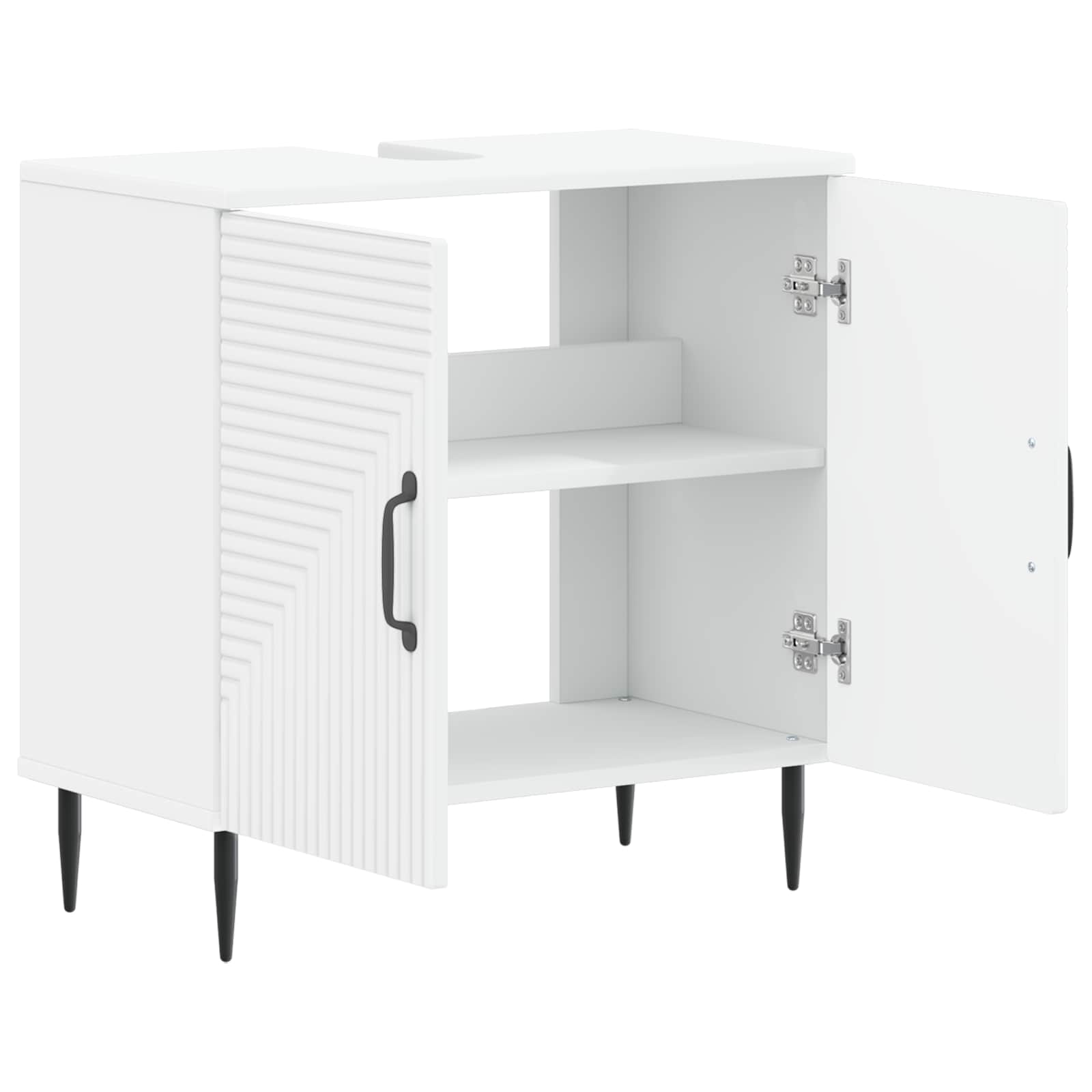 Bathroom Sink Cabinet HAARLEM White 59.5 x 31.5 x 59 cm