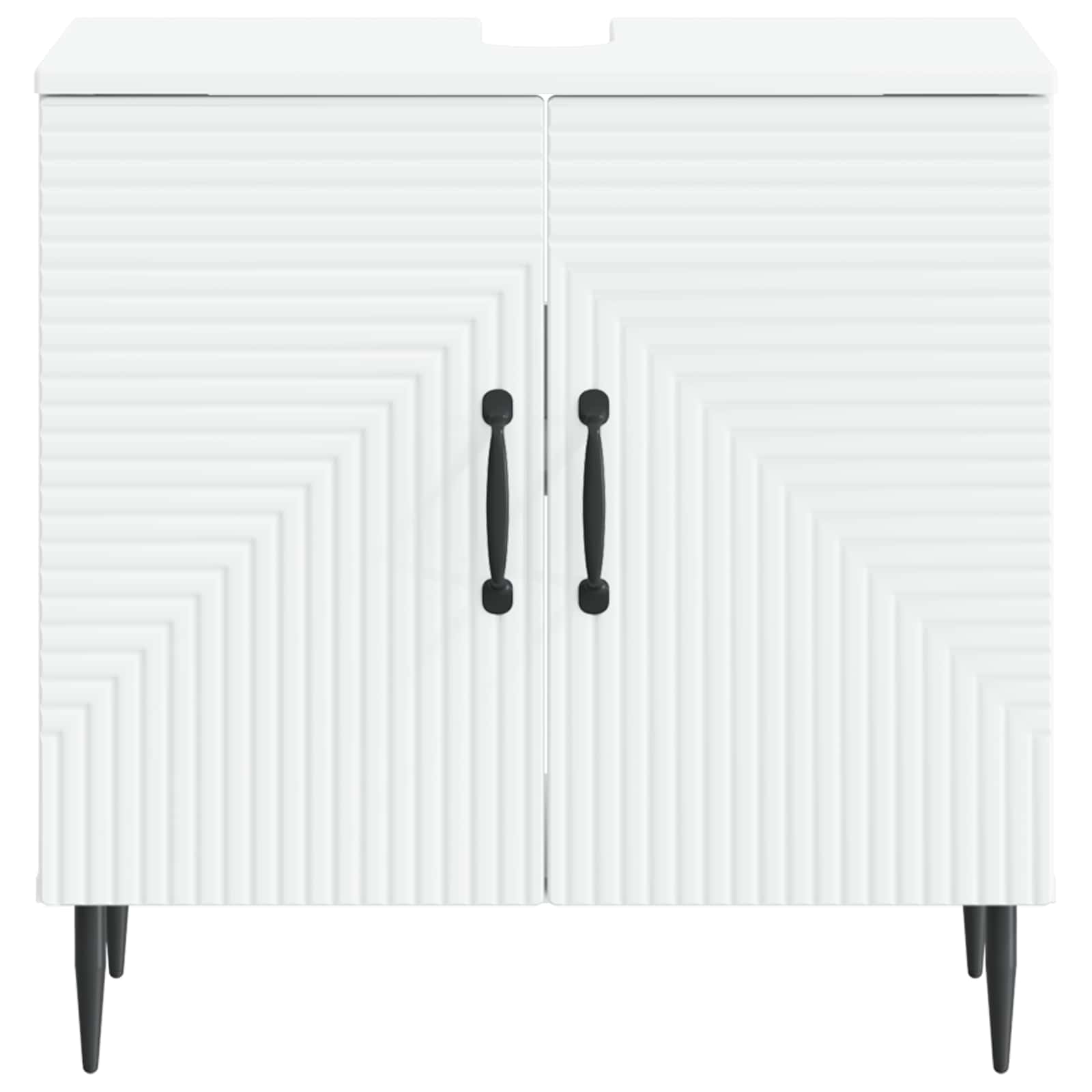 Bathroom Sink Cabinet HAARLEM White 59.5 x 31.5 x 59 cm