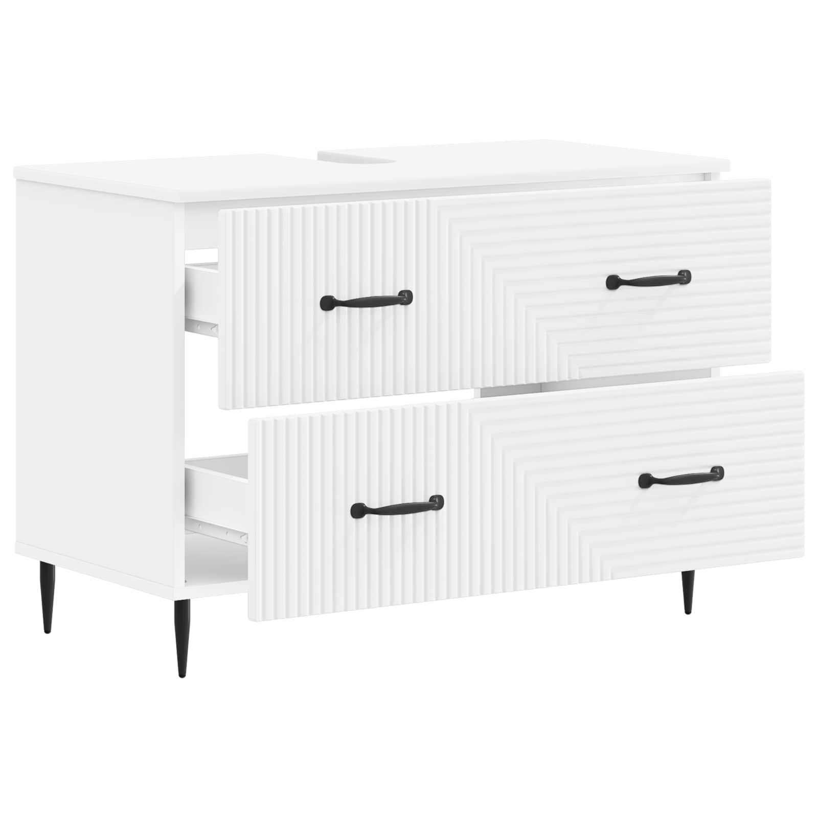 Bathroom Sink Cabinet HAARLEM White 82 x 41 x 58.5 cm