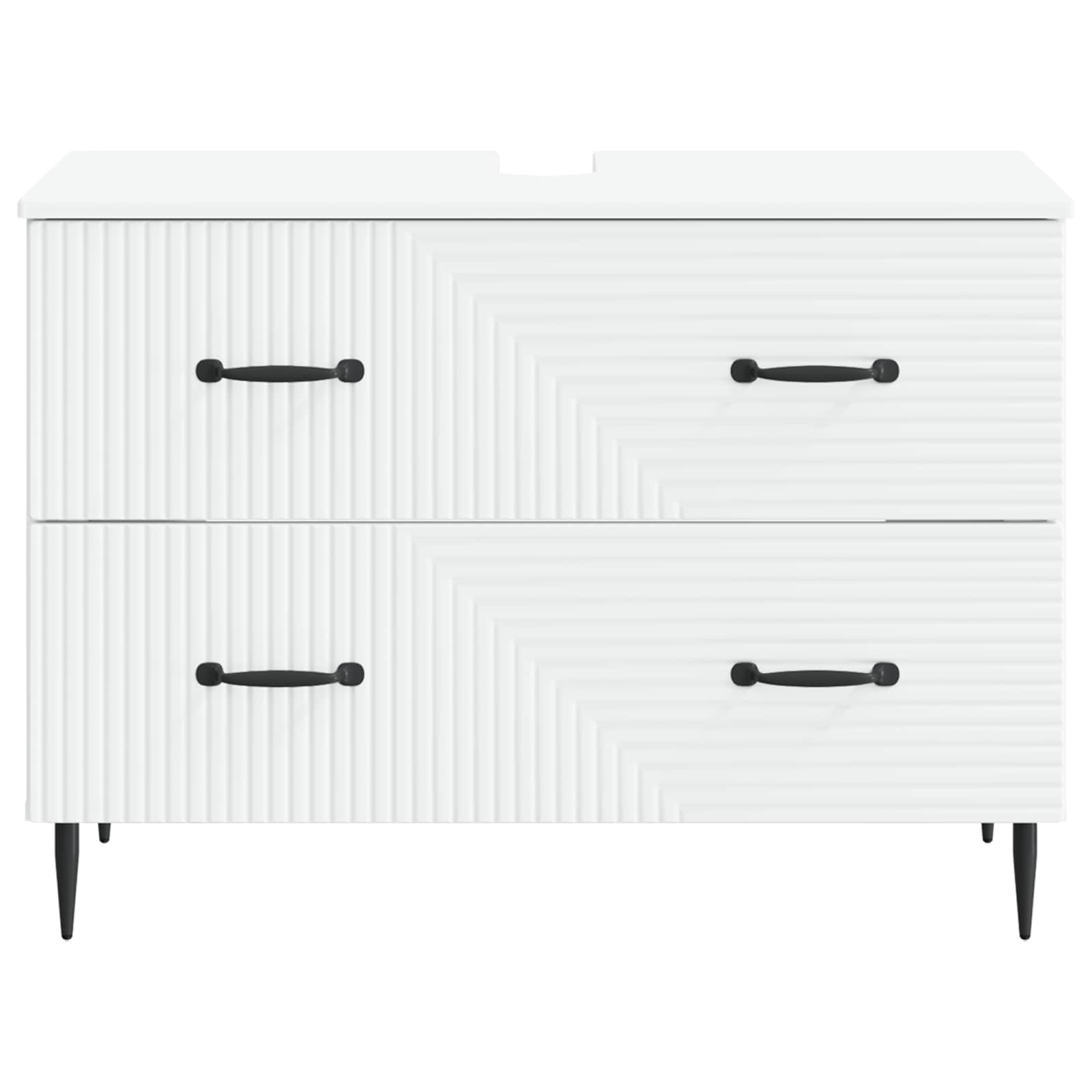 Bathroom Sink Cabinet HAARLEM White 82 x 41 x 58.5 cm