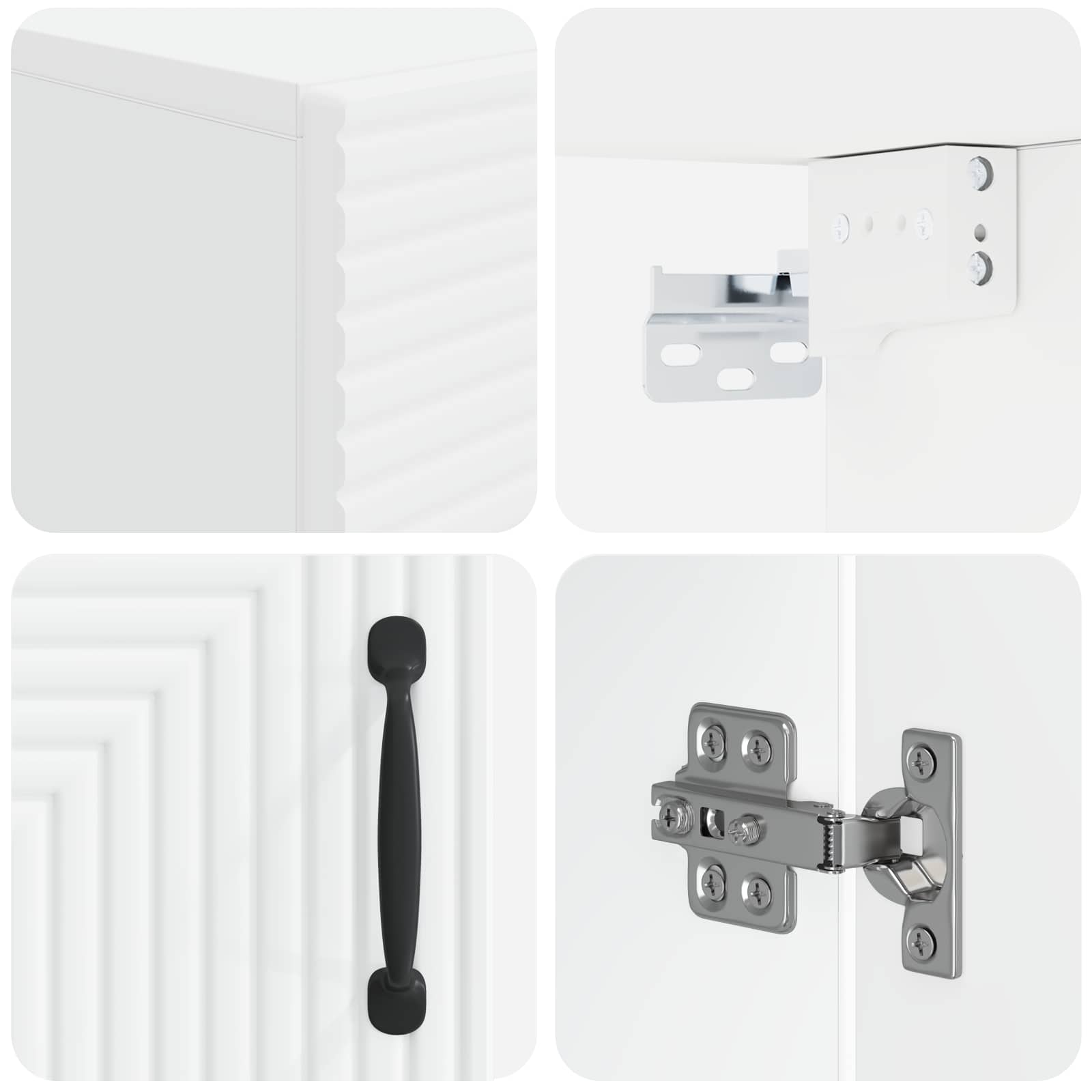 Bathroom Wall Cabinet HAARLEM White 30 x 31 x 59 cm