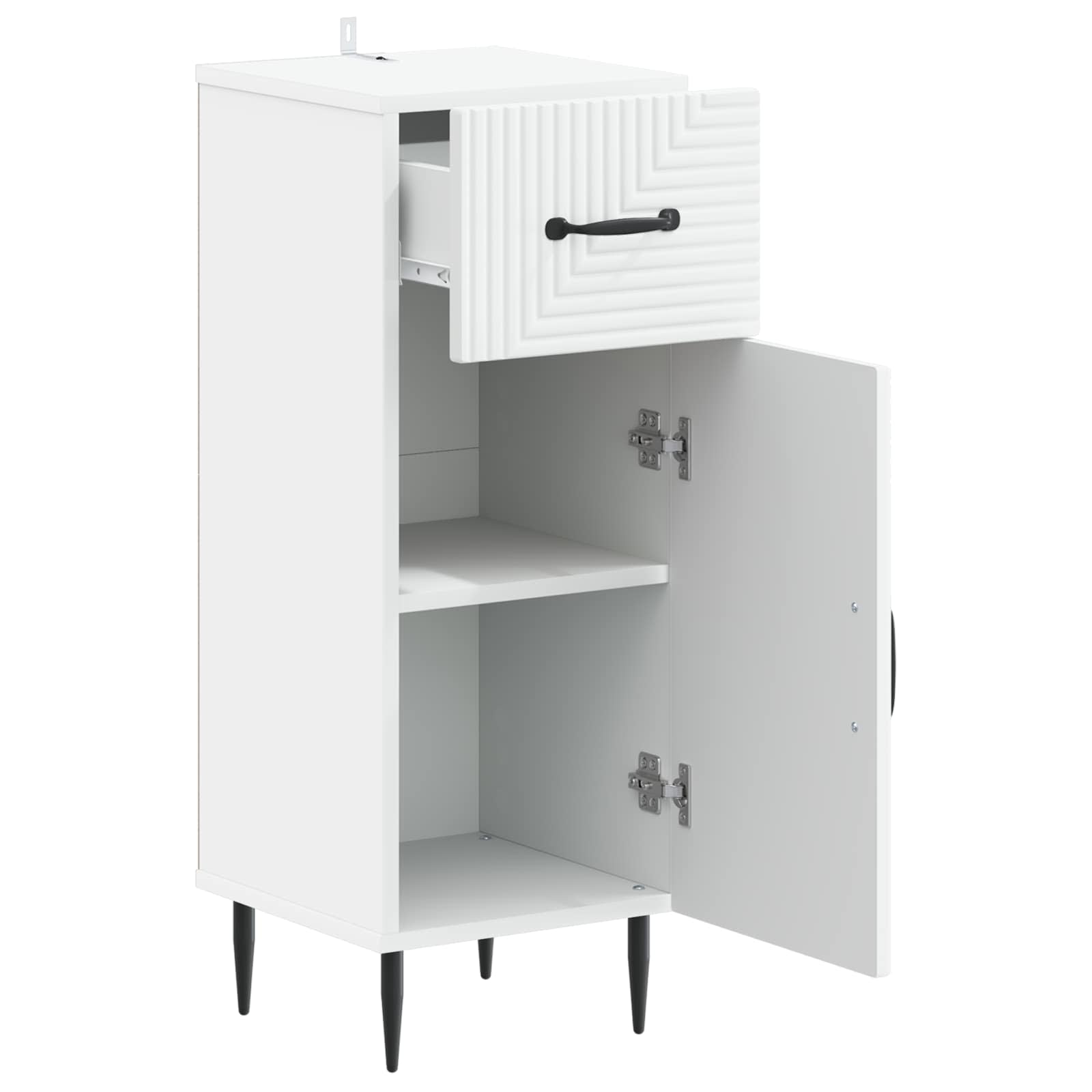Bathroom Storage Cabinet HAARLEM White 30 x 31 x 80 cm