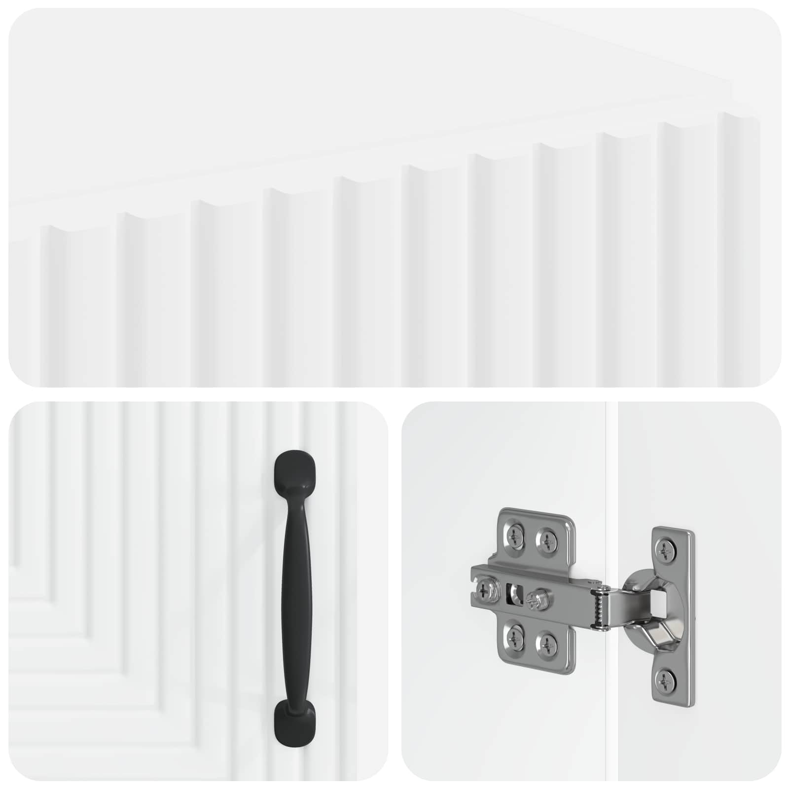 Bathroom Storage Cabinet HAARLEM White 59.5 x 31 x 80 cm