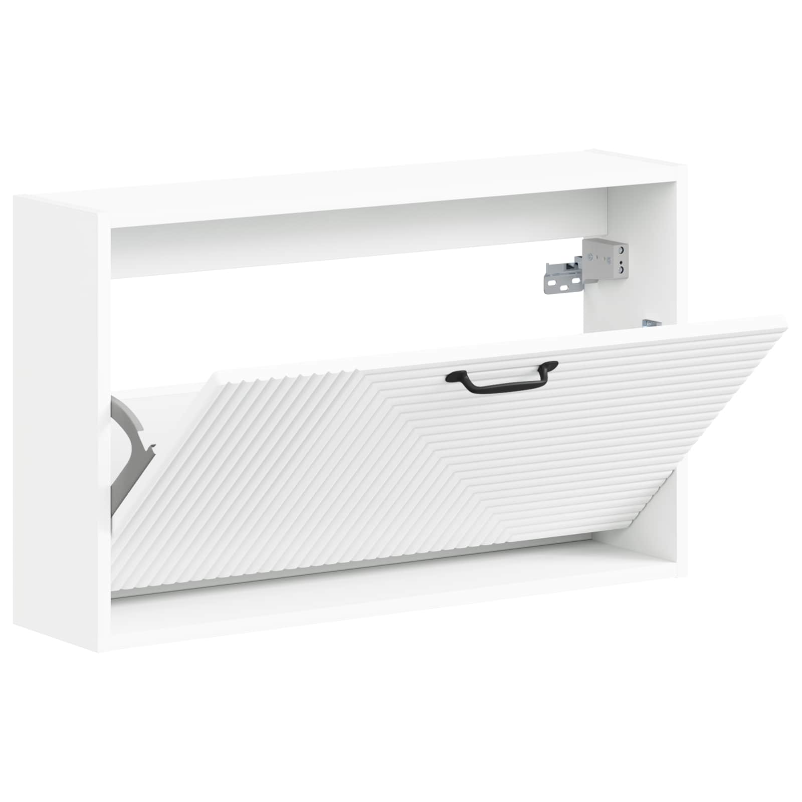 Wall-Mounted Shoe Cabinet HAARLEM 71 x 17 x 43 cm White