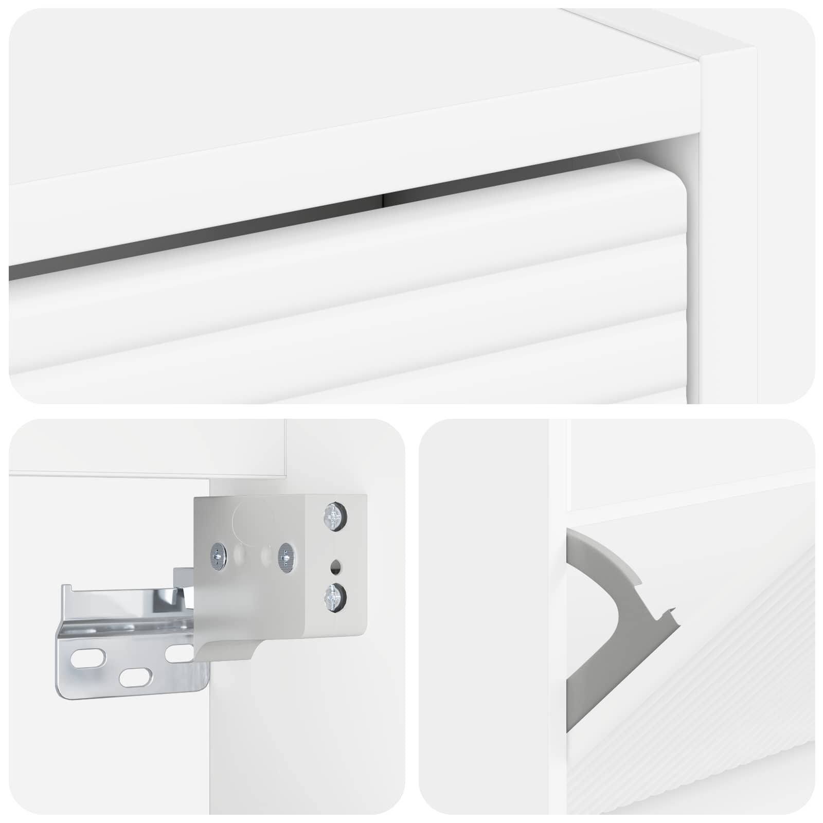 Wall-Mounted Shoe Cabinet HAARLEM 71 x 17 x 86 cm White