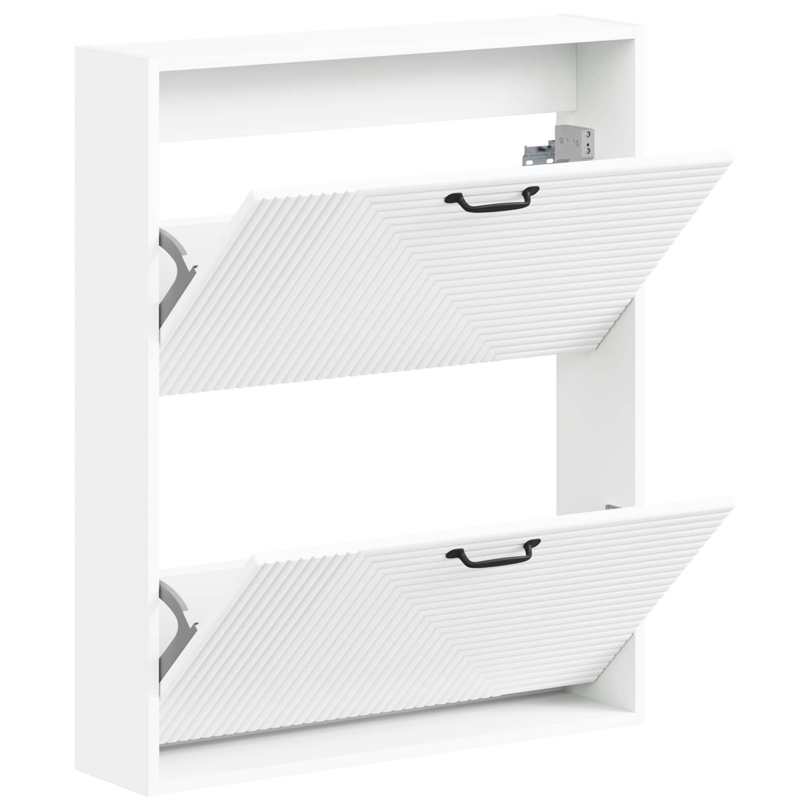 Wall-Mounted Shoe Cabinet HAARLEM 71 x 17 x 86 cm White