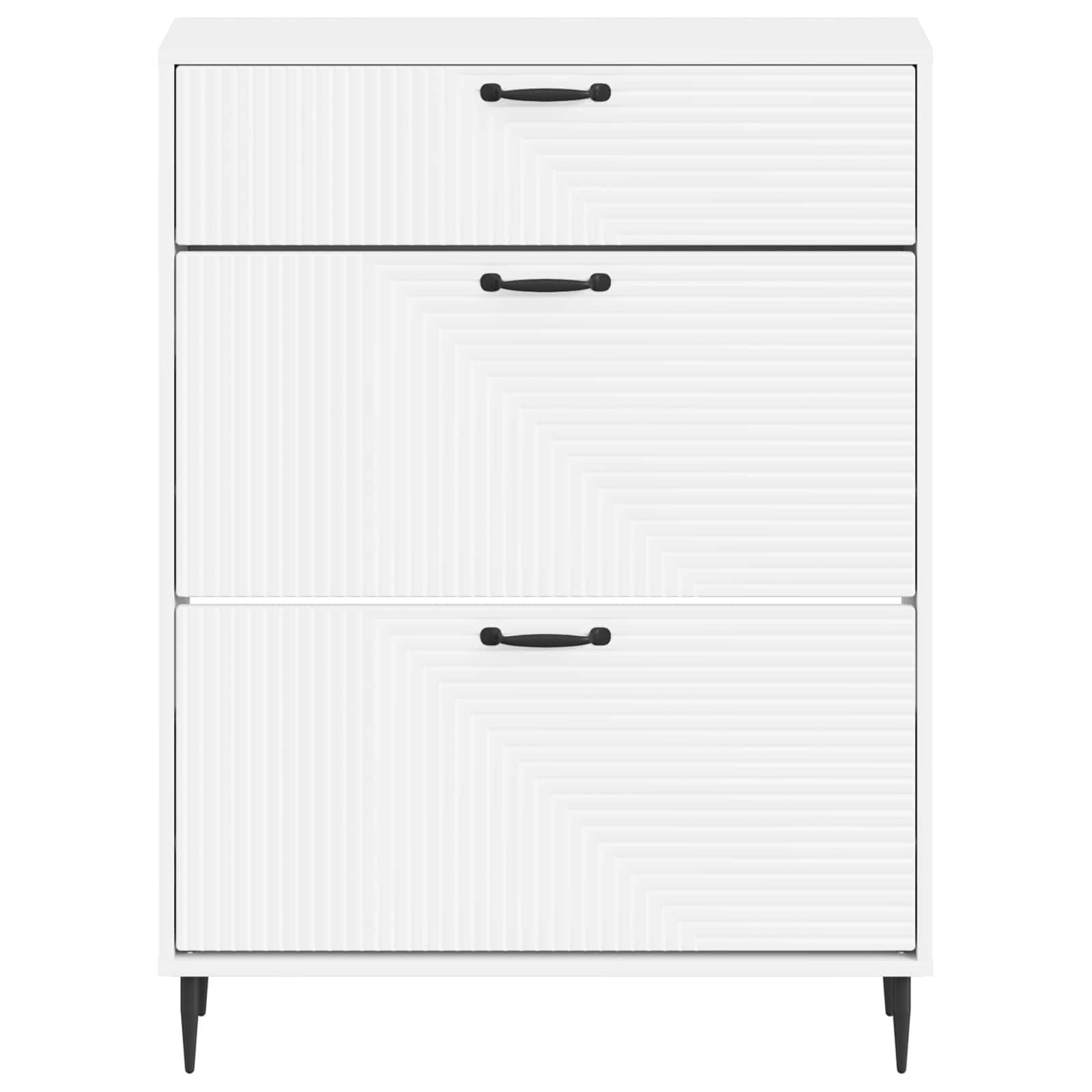 Shoe Cabinet HAARLEM 78 x 24 x 103 cm Engineered Wood White