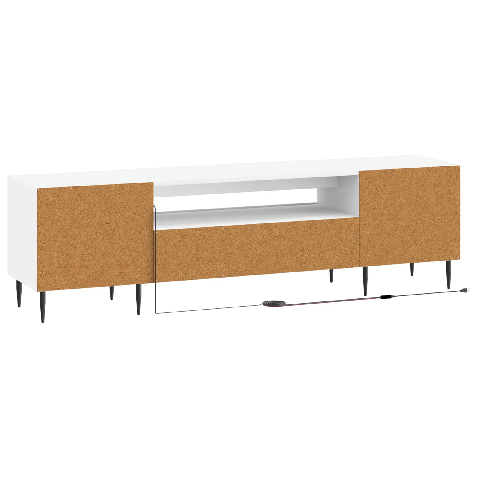 LED TV Cabinet White Engineered Wood