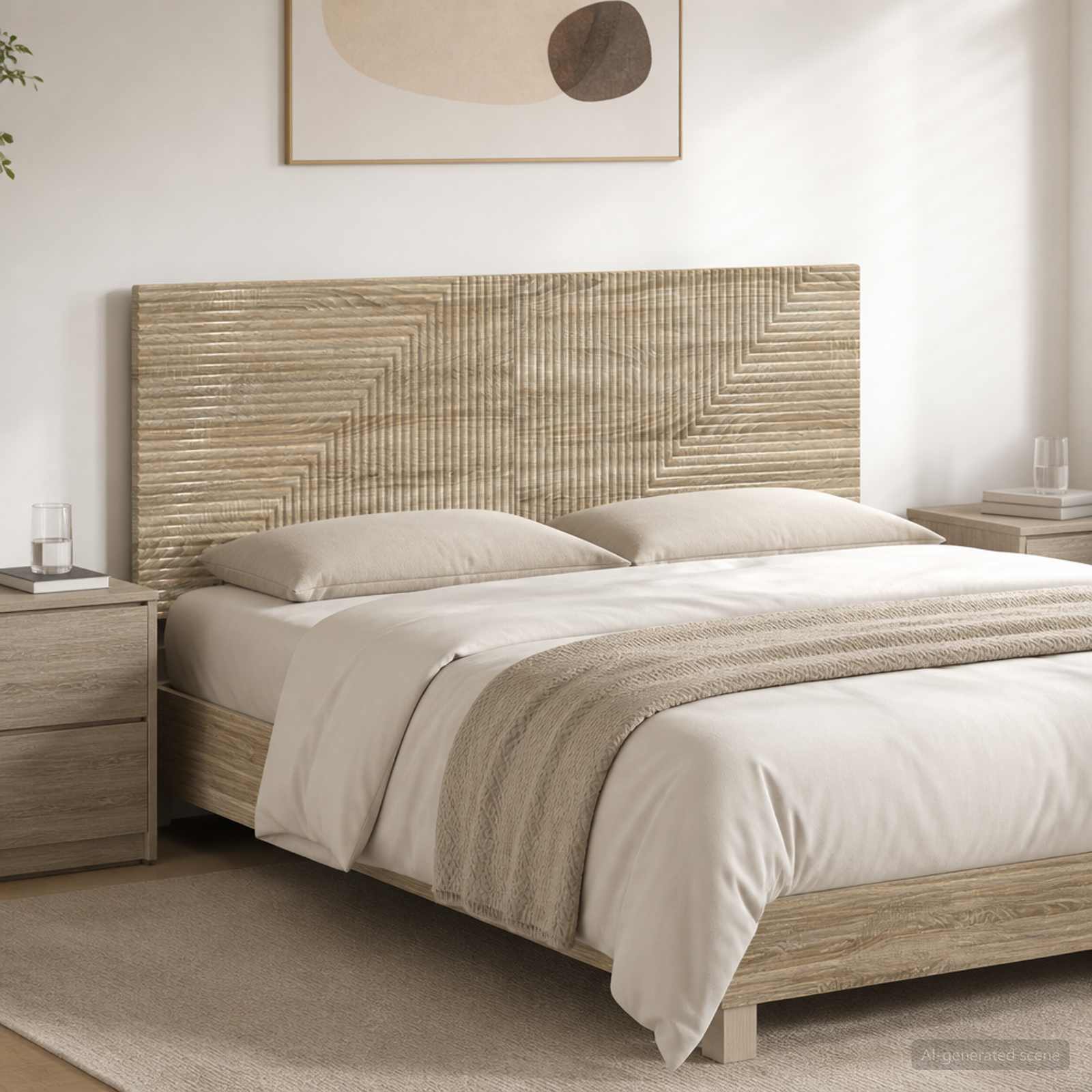 Wall-Mounted Headboard HAARLEM Sonoma Oak Engineered Wood