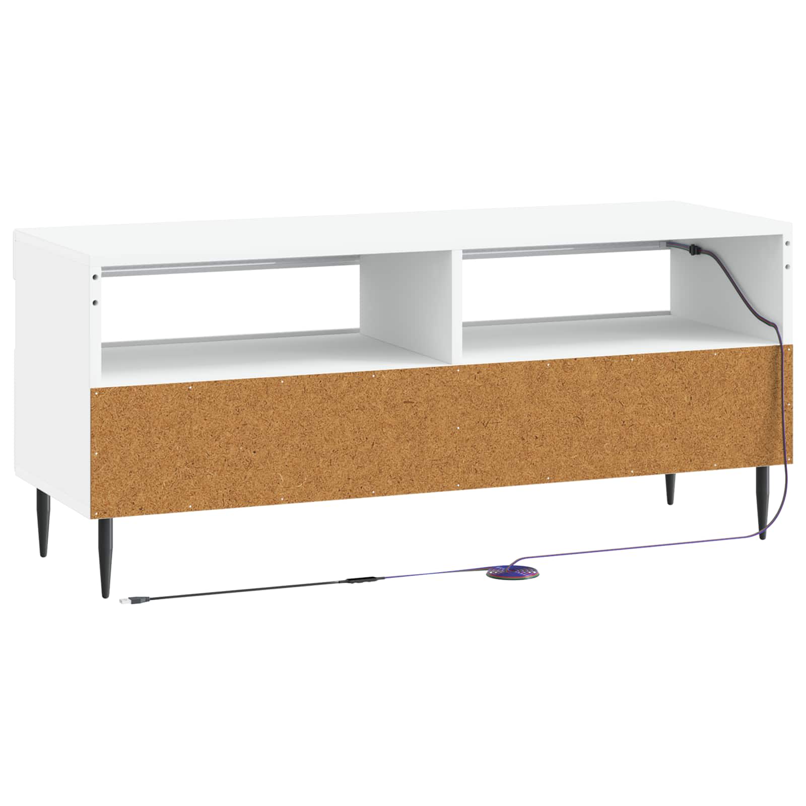 LED TV Cabinet White Engineered Wood