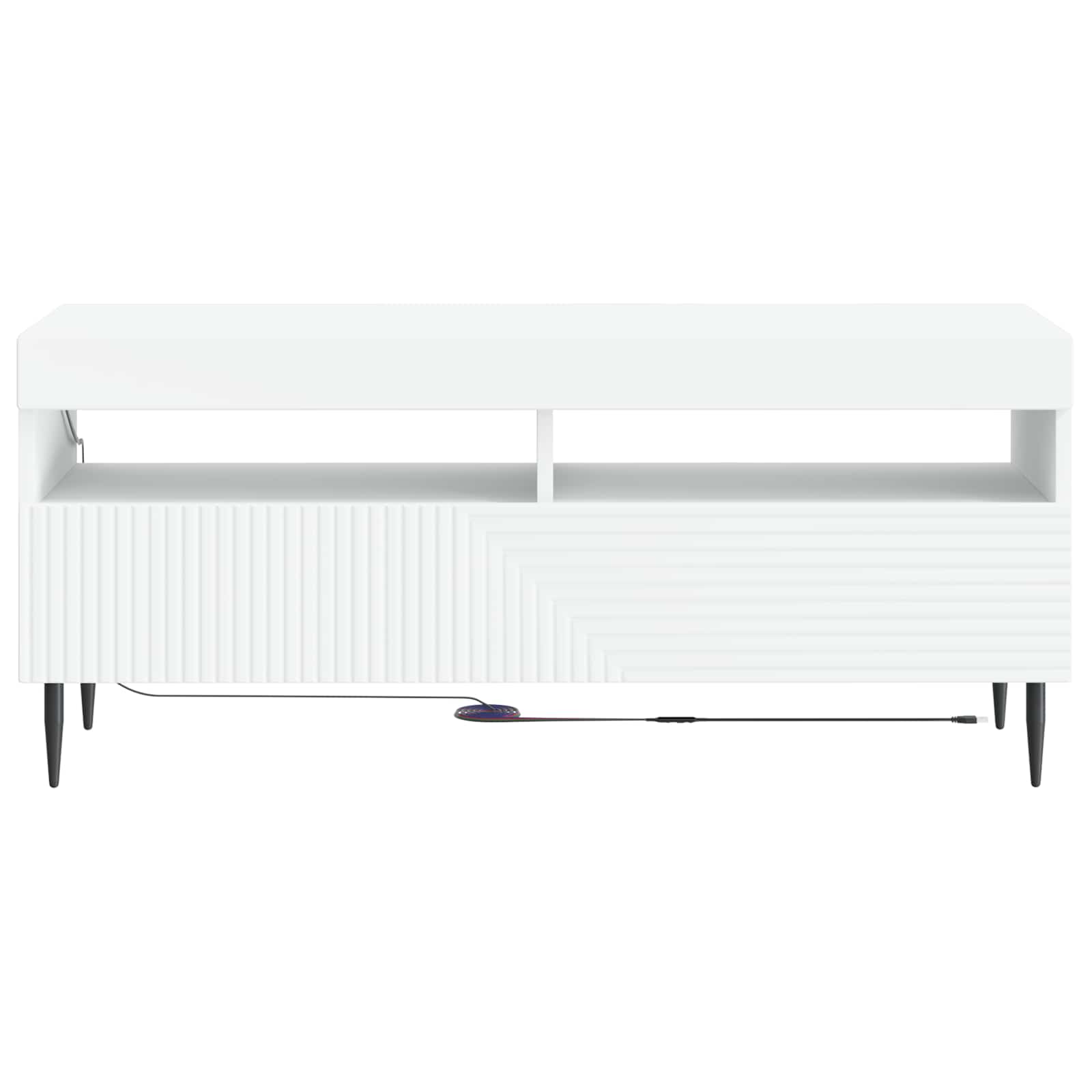 LED TV Cabinet White Engineered Wood