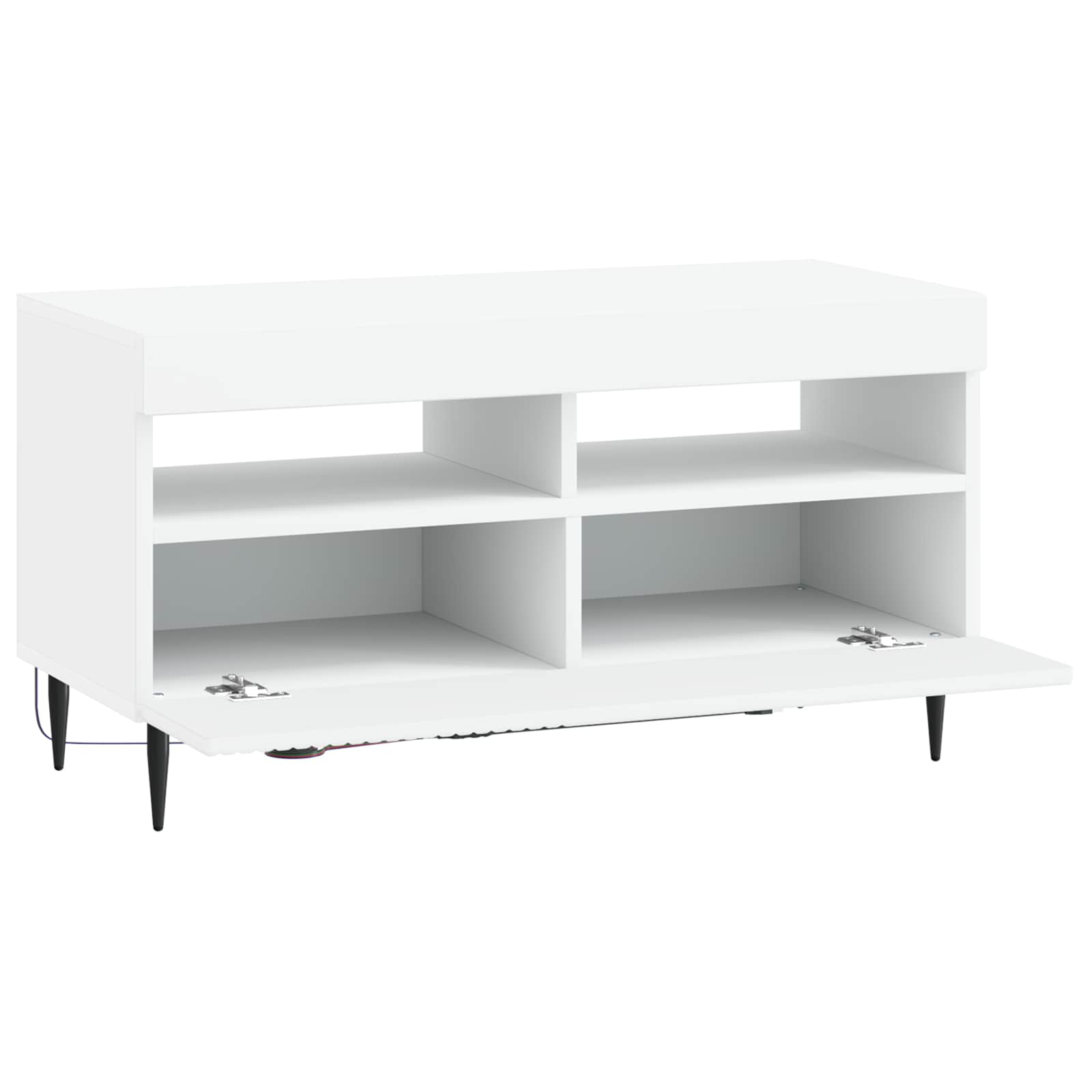 LED TV Cabinet White Engineered Wood