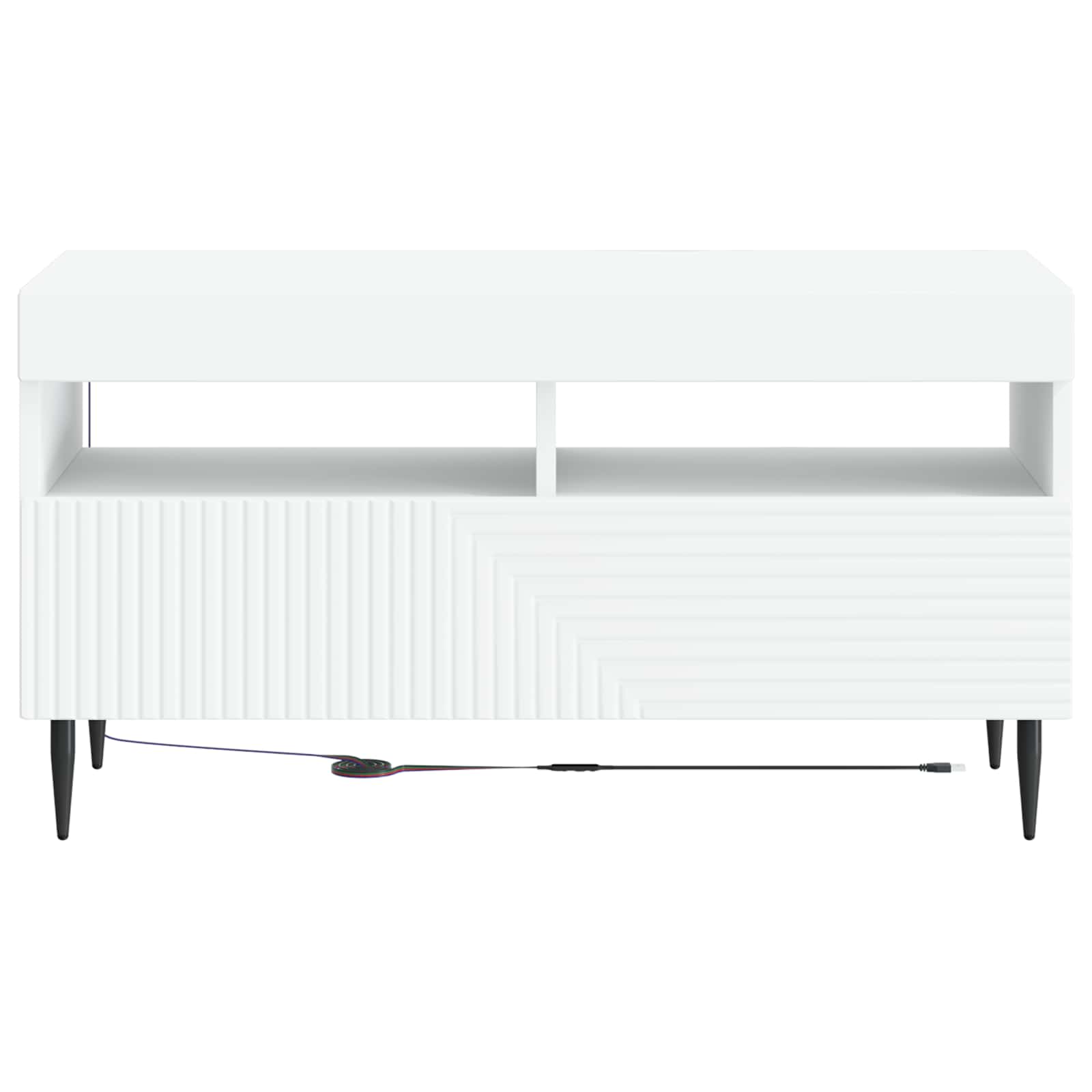 LED TV Cabinet White Engineered Wood