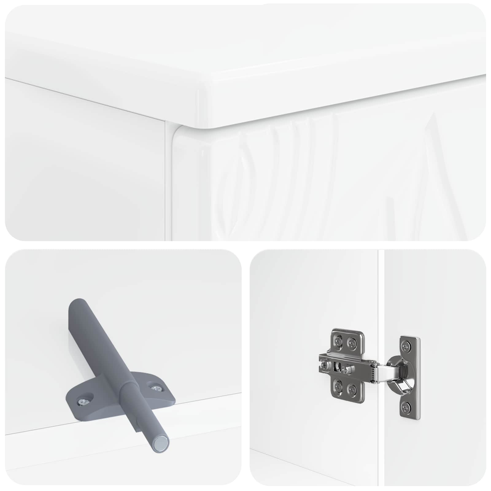 Bathroom Sink Cabinet DELFT White 59.5 x 31.5 x 59 cm