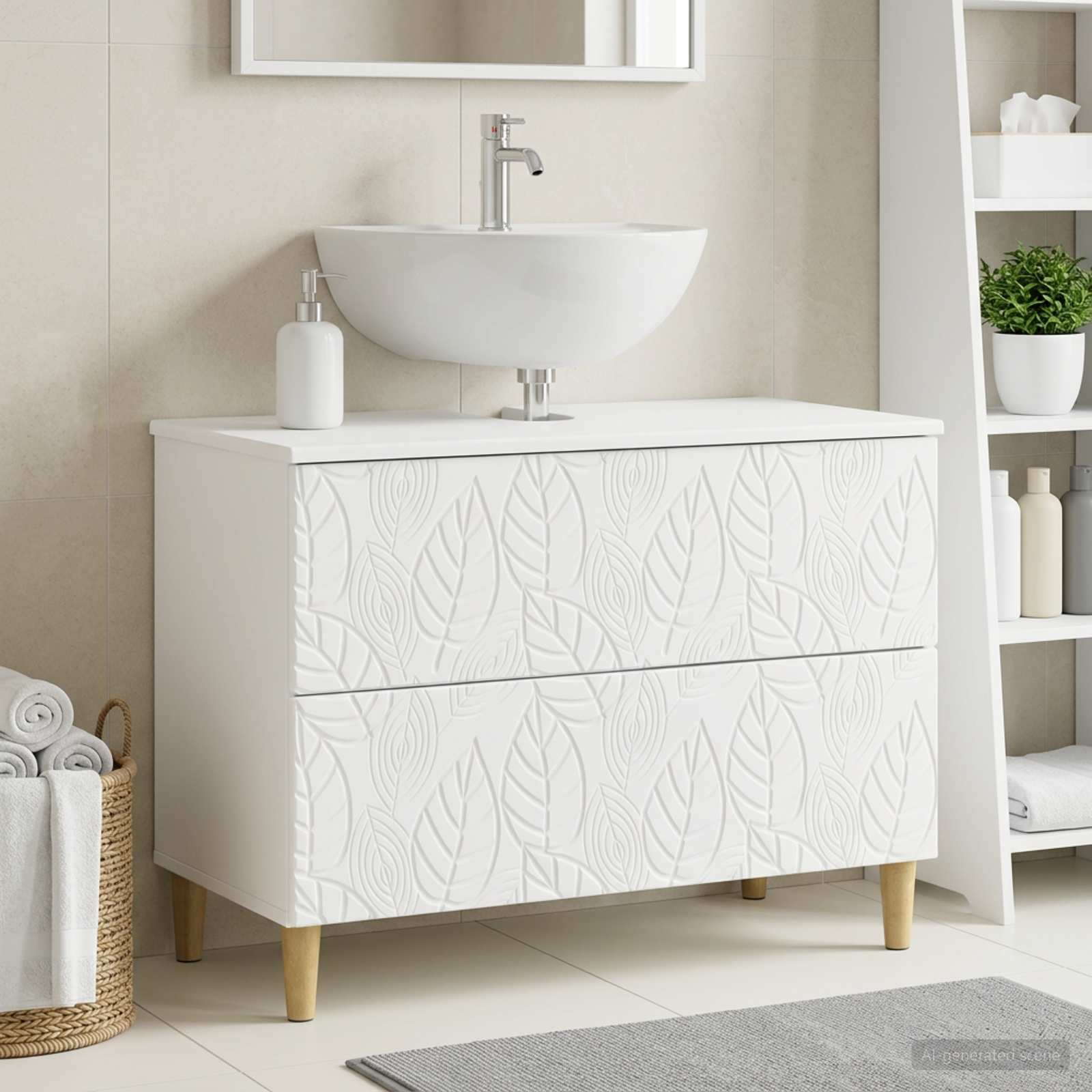Bathroom Sink Cabinet DELFT White 82 x 41 x 59 cm