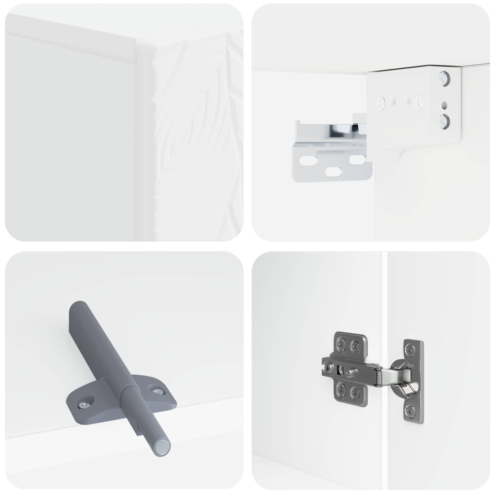 Bathroom Wall Cabinet DELFT White 30 x 31 x 59 cm