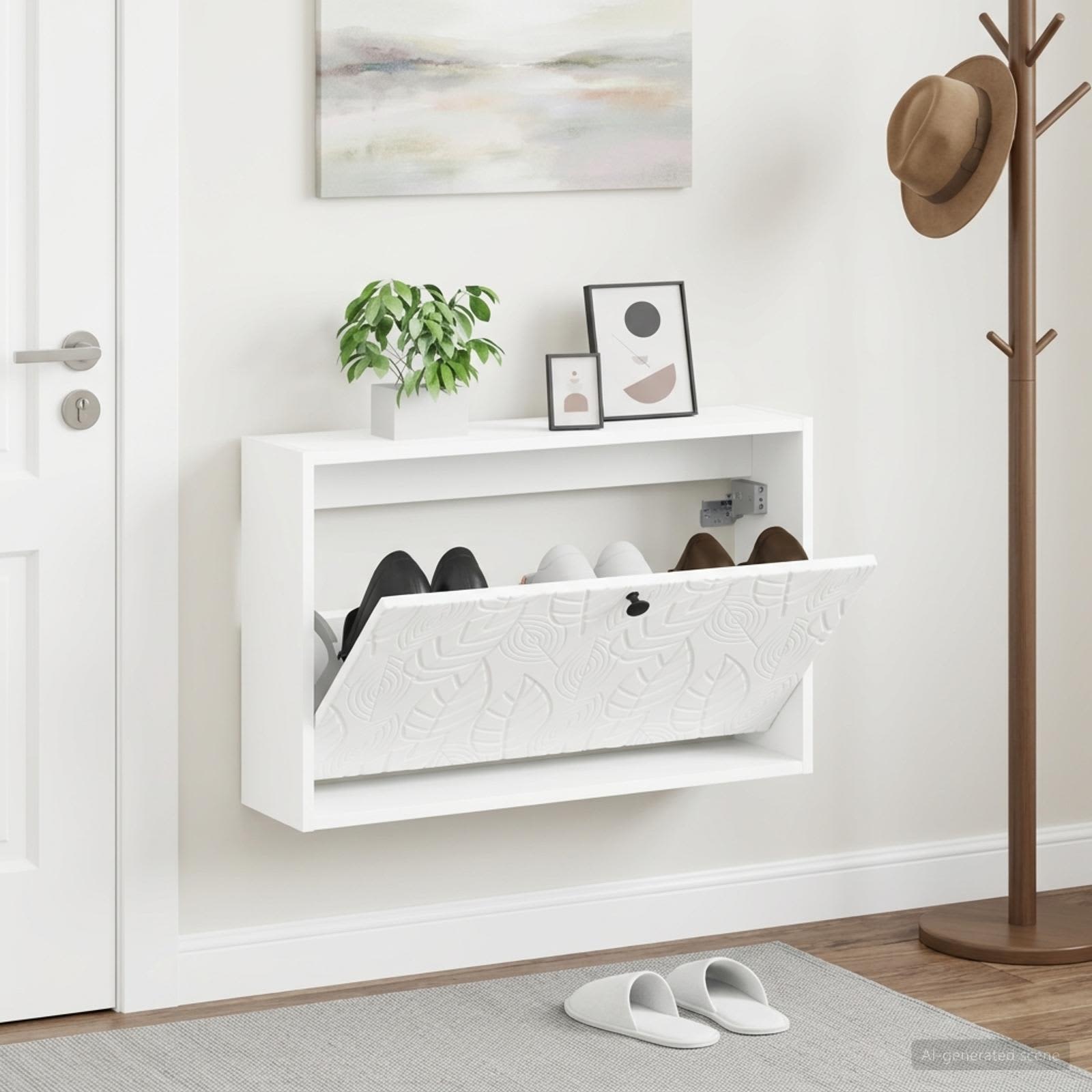 Wall-Mounted Shoe Cabinet DELFT 71 x 17 x 43 cm Engineered Wood