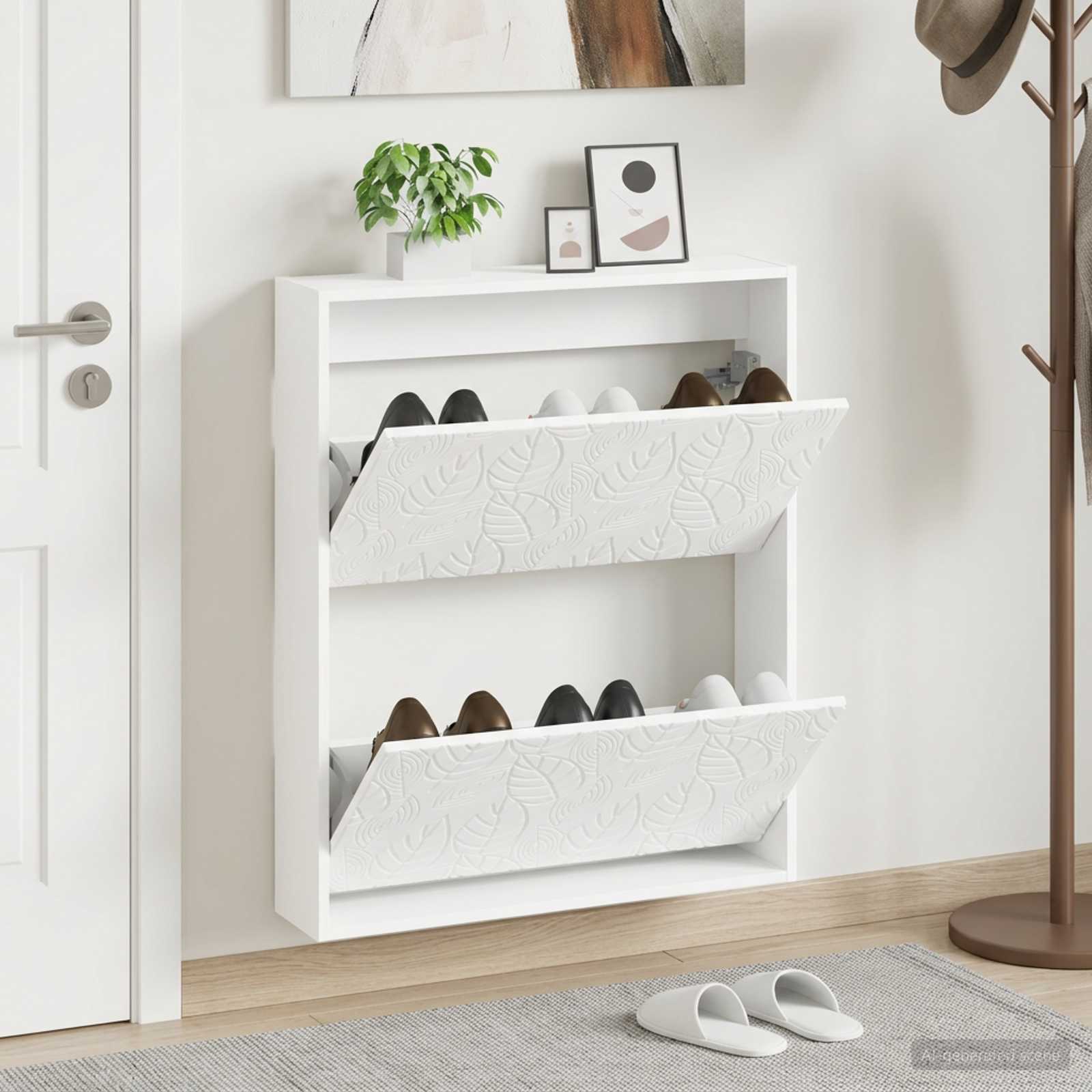 Wall-Mounted Shoe Cabinet DELFT 71 x 17 x 86 cm Engineered Wood