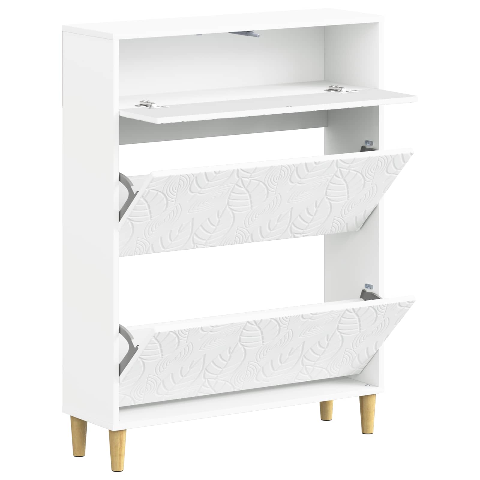 Shoe Cabinet DELFT 78 x 24 x 103 cm Engineered Wood White