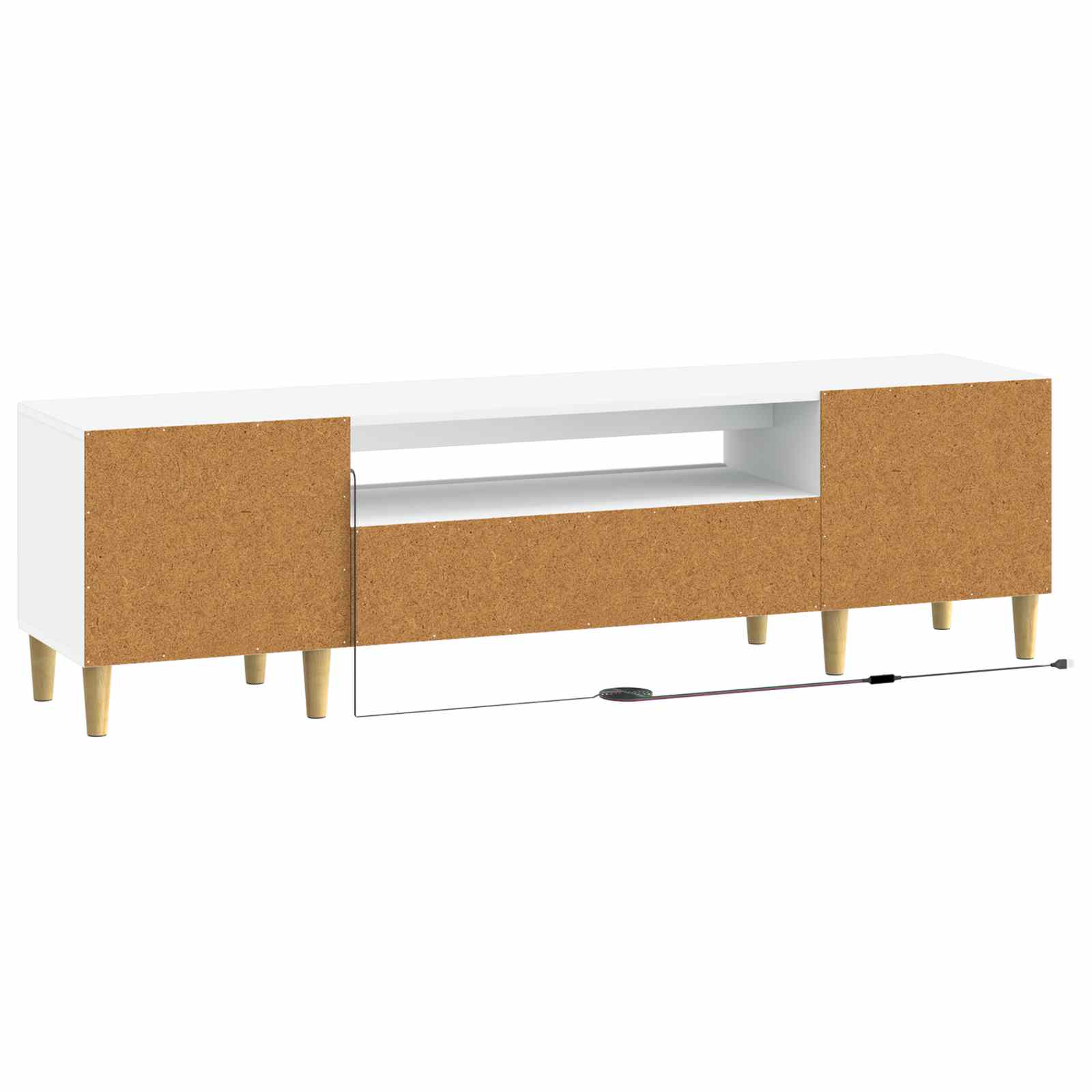 LED TV Cabinet White Engineered Wood