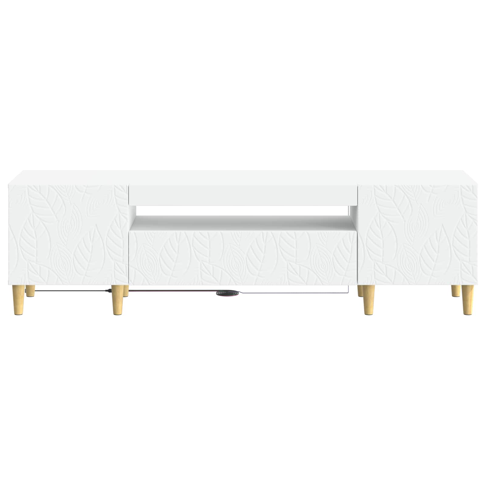 LED TV Cabinet White Engineered Wood