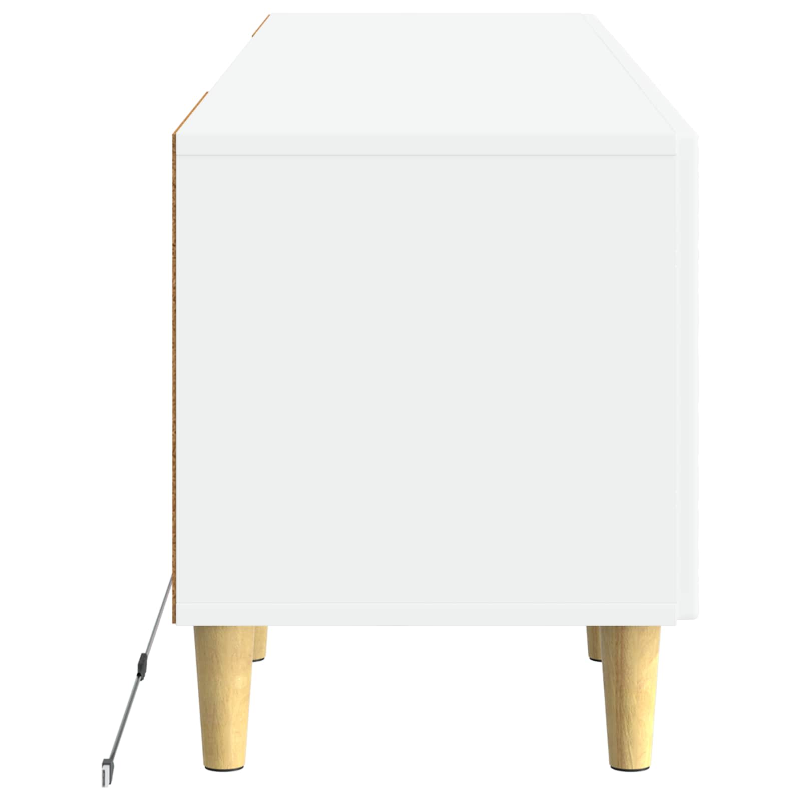 LED TV Cabinet White Engineered Wood