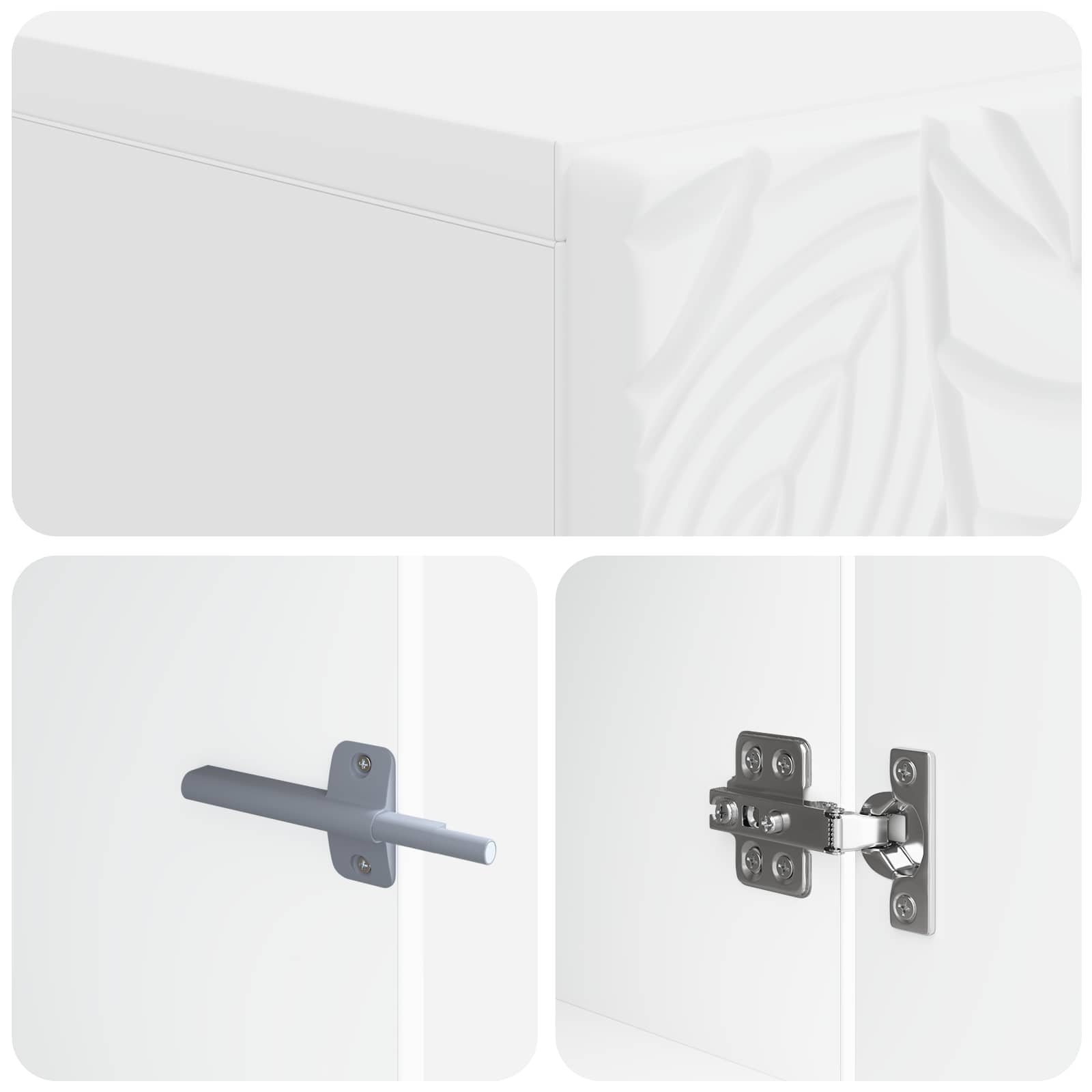 Toilet Cabinet DELFT White 66 x 25.5 x 190 cm Engineered Wood