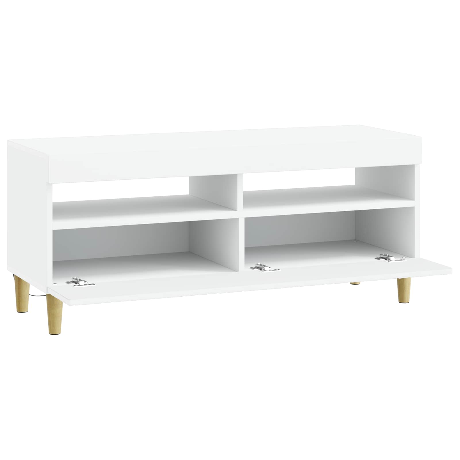 LED TV Cabinet White Engineered Wood
