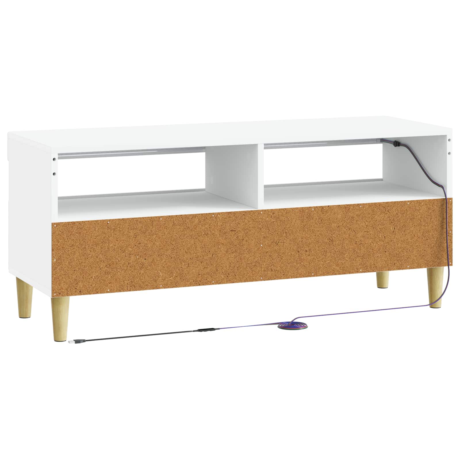 LED TV Cabinet White Engineered Wood