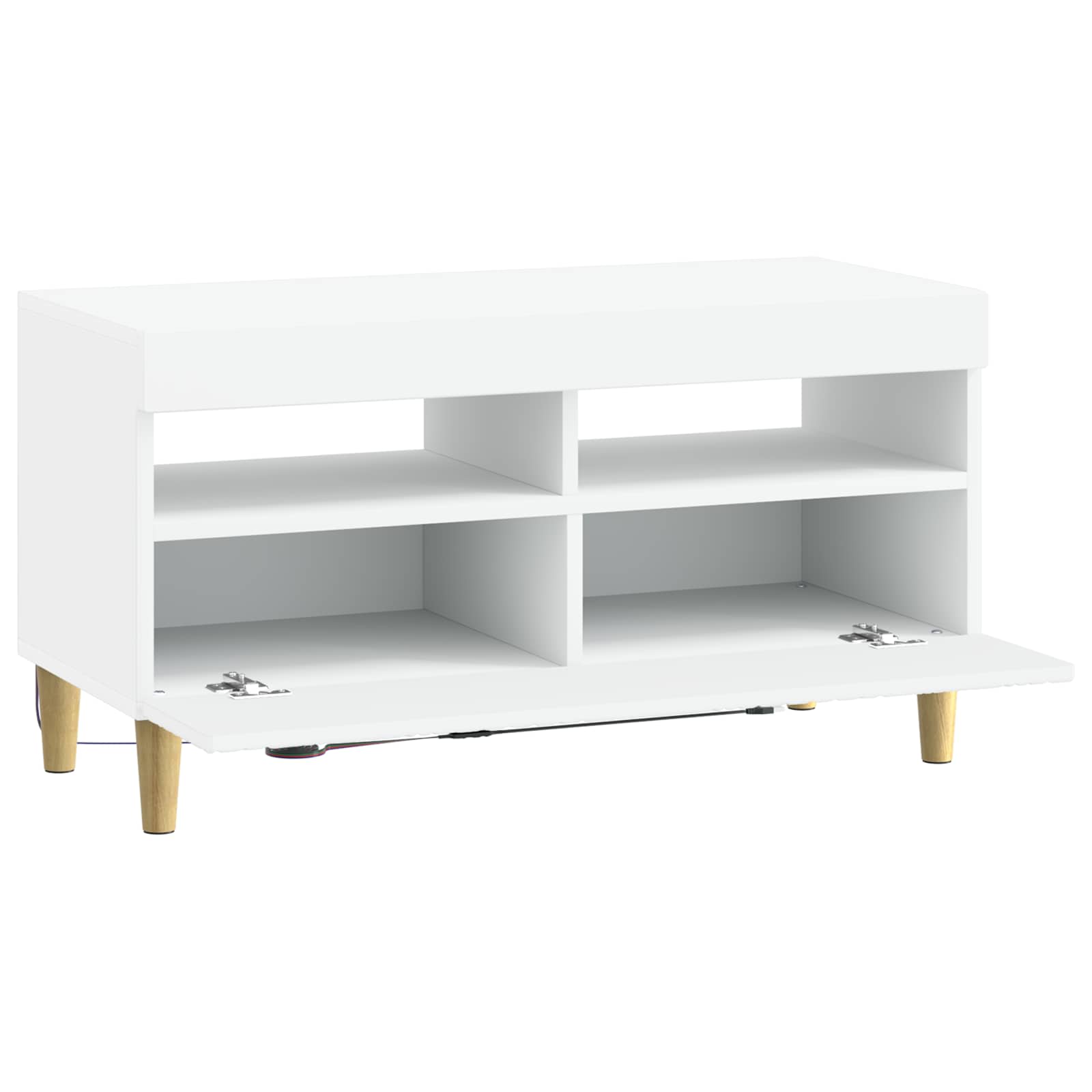 LED TV Cabinet White Engineered Wood