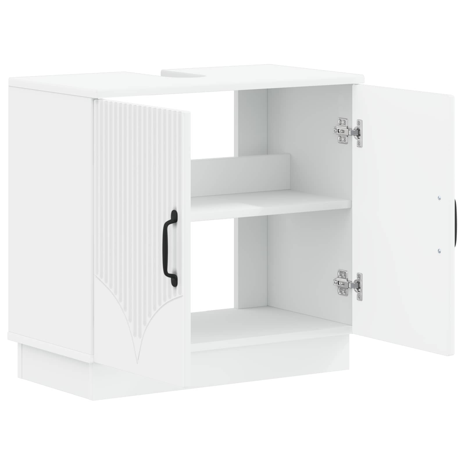 Bathroom Sink Cabinet HOORN White 59.5 x 31.5 x 56 cm