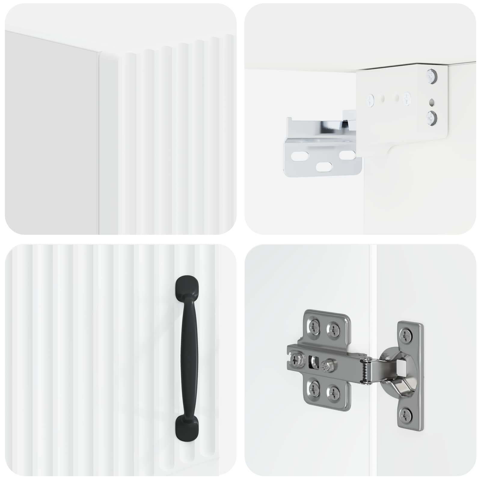 Bathroom Wall Cabinet HOORN White 30 x 31 x 59 cm