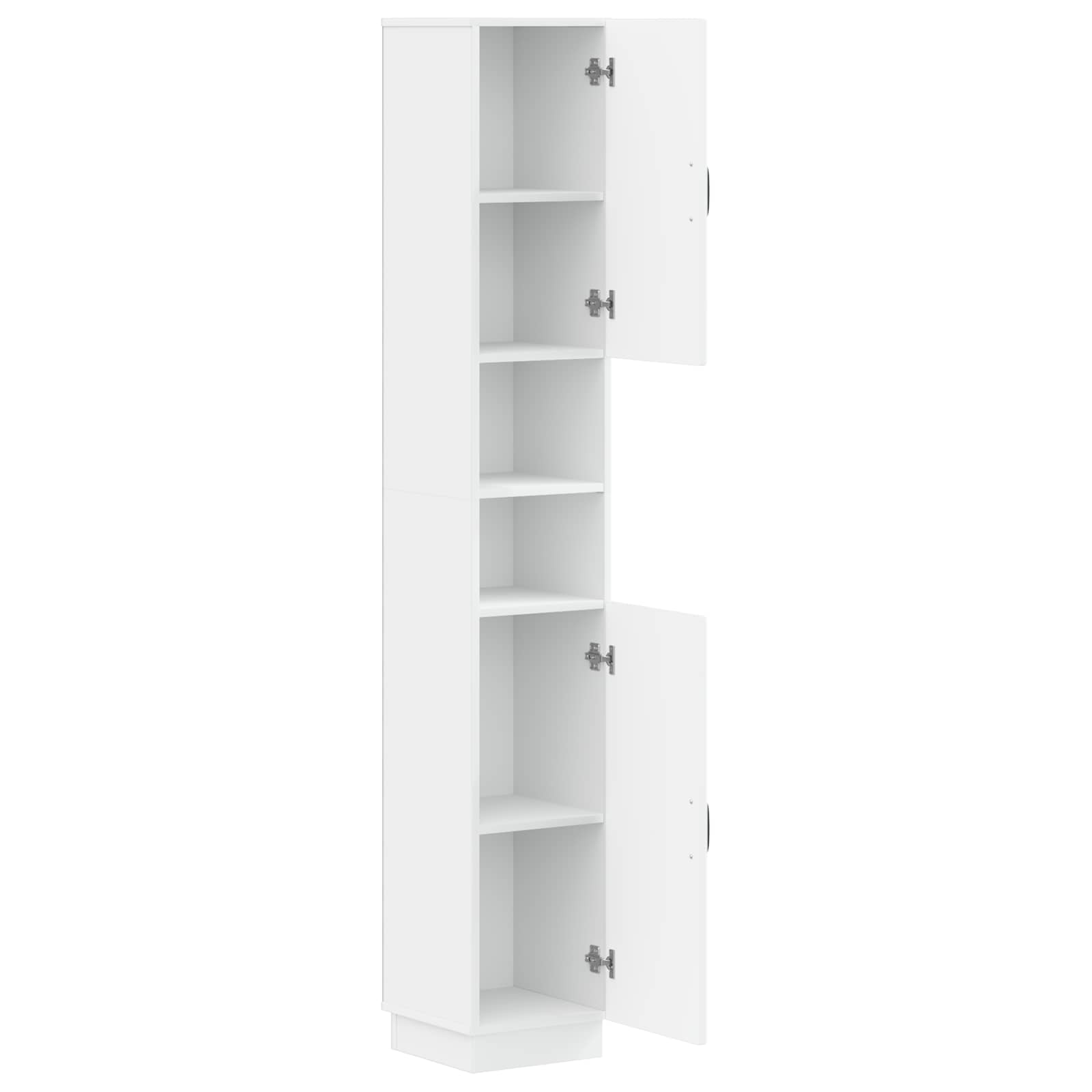 Bathroom Cabinet with Open Shelf HOORN White 30 x 31 x 187 cm