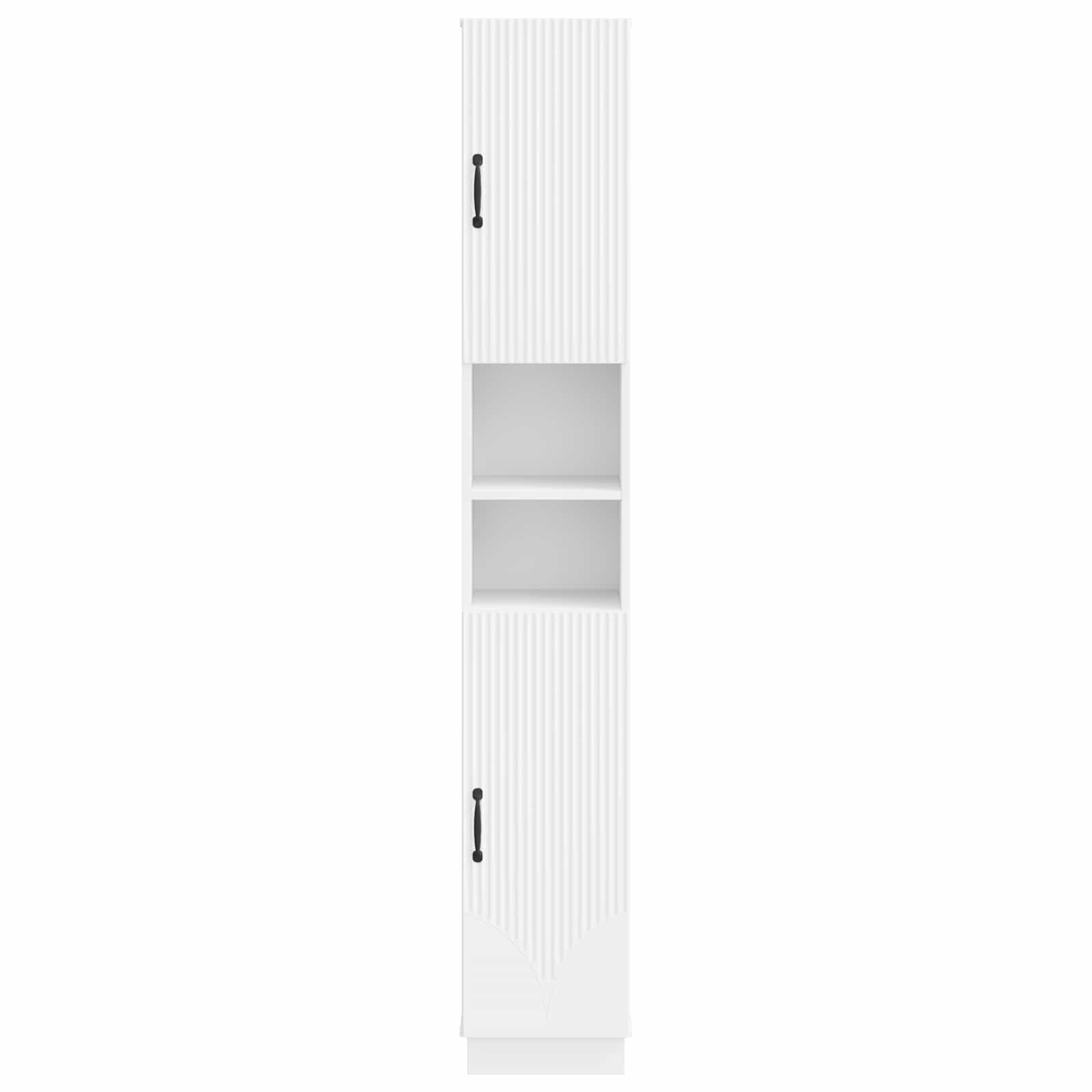 Bathroom Cabinet with Open Shelf HOORN White 30 x 31 x 187 cm