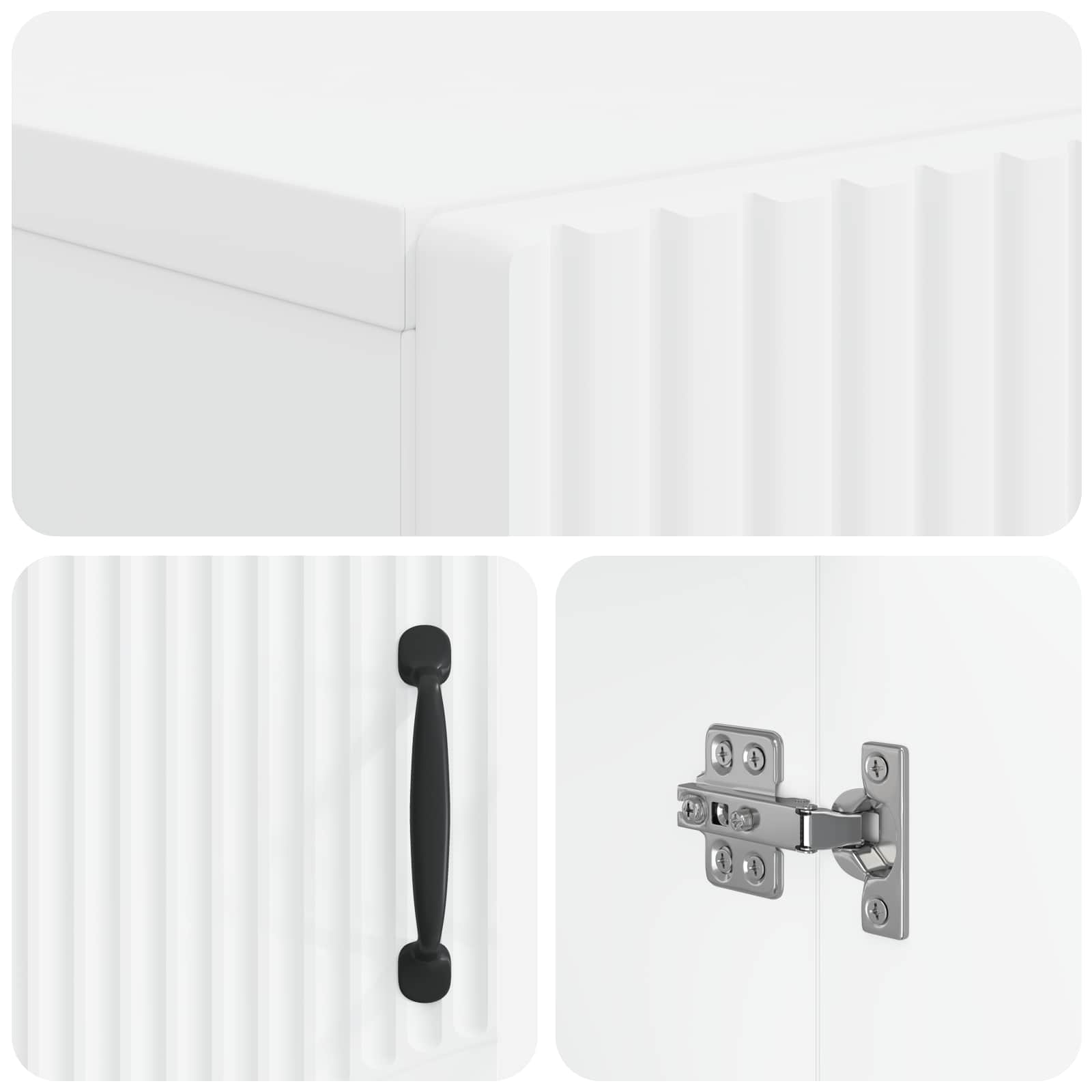 Bathroom Storage Cabinet HOORN White 59.5 x 31 x 77 cm