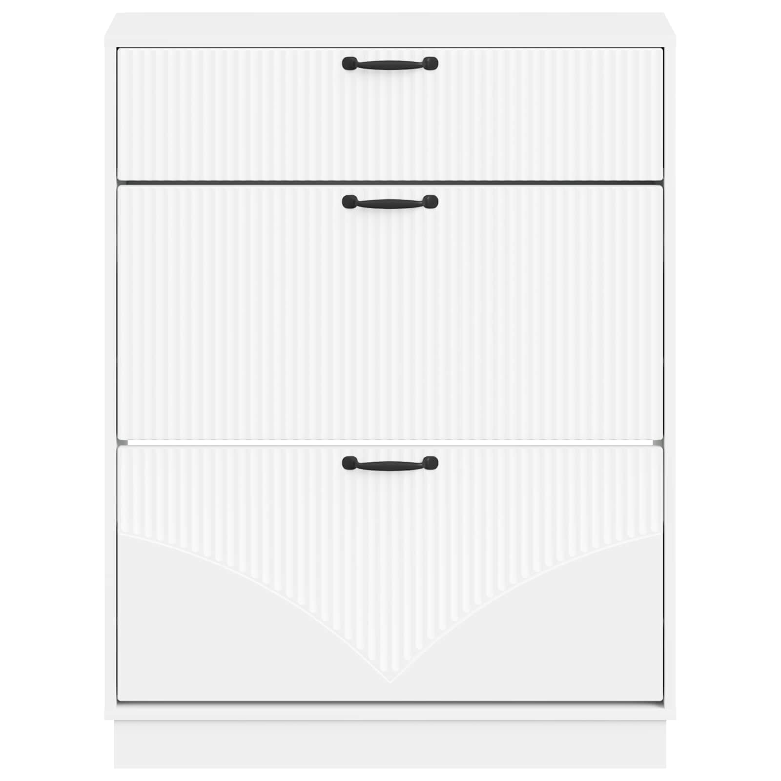 Shoe Cabinet HOORN 78 x 24 x 100 cm Engineered Wood White
