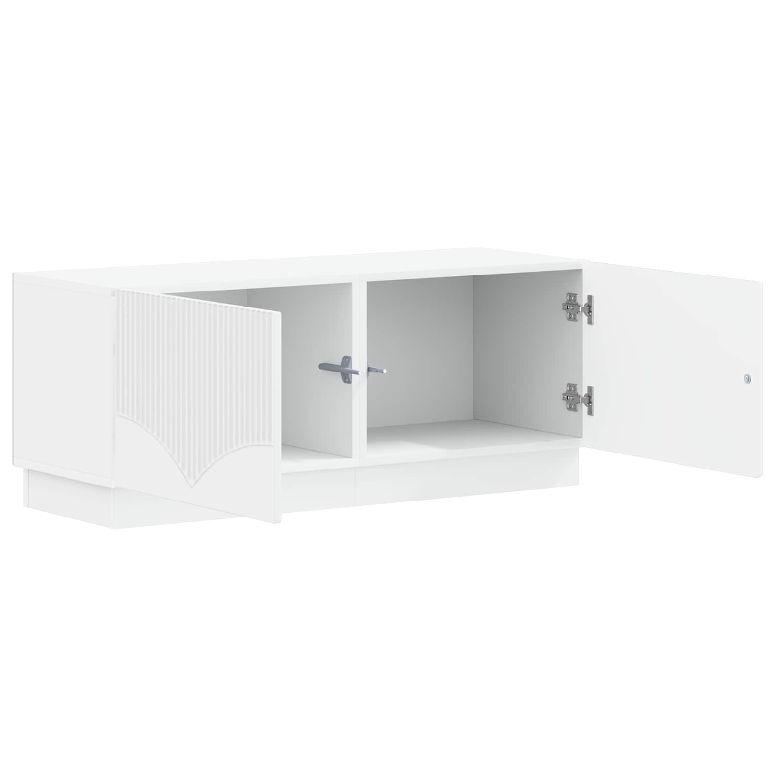 TV Cabinet White Engineered Wood