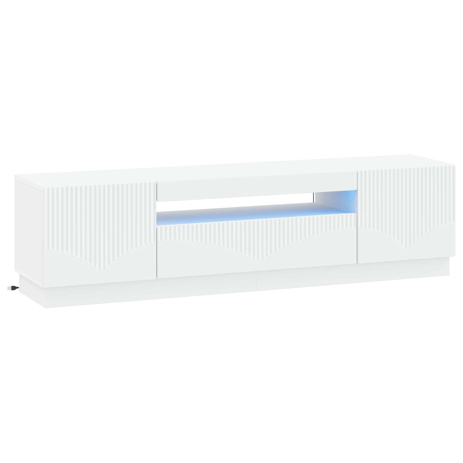 LED TV Cabinet White Engineered Wood