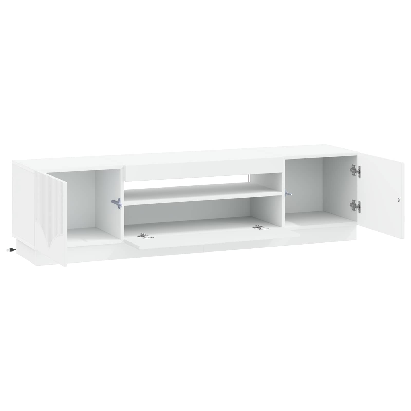 LED TV Cabinet White Engineered Wood