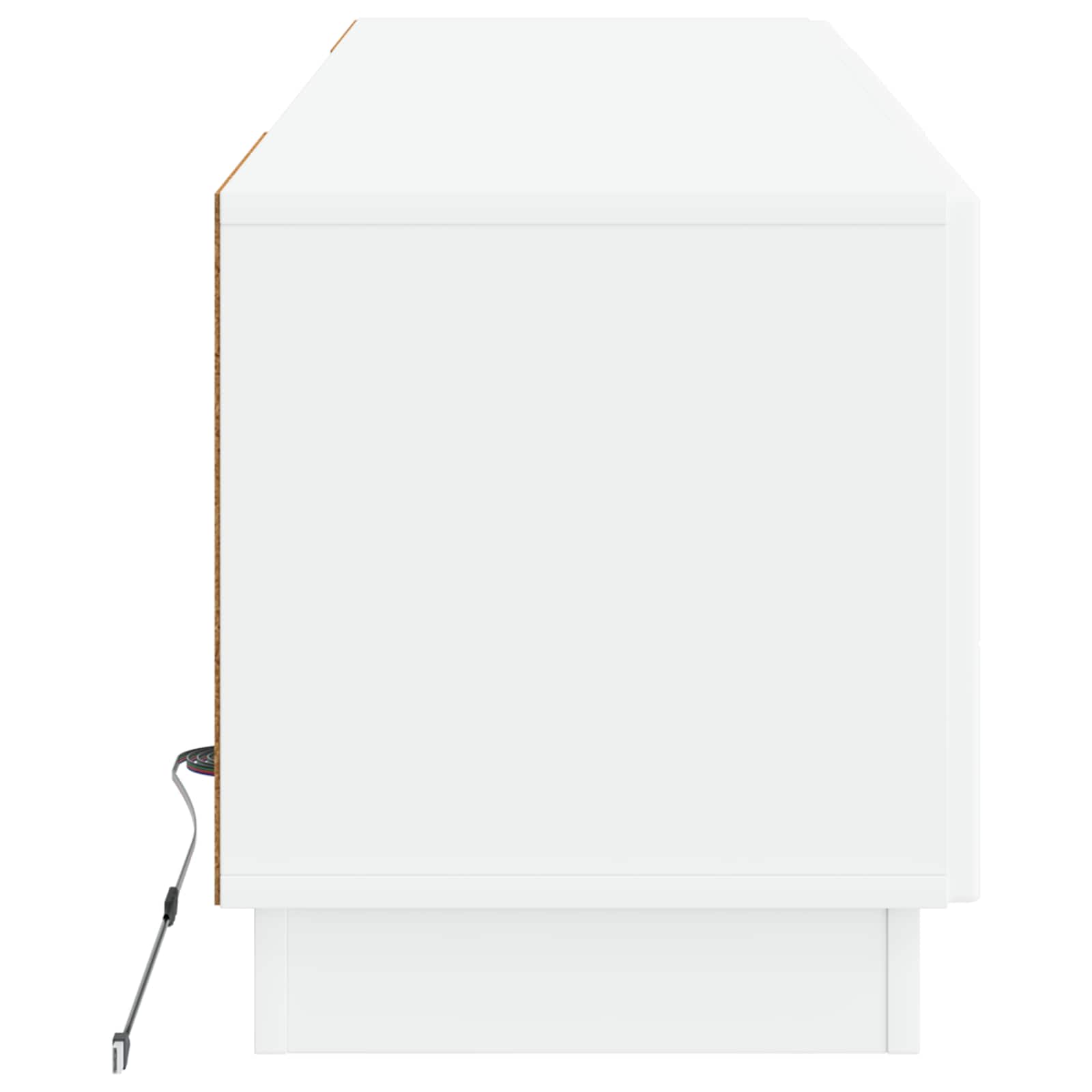 LED TV Cabinet White Engineered Wood