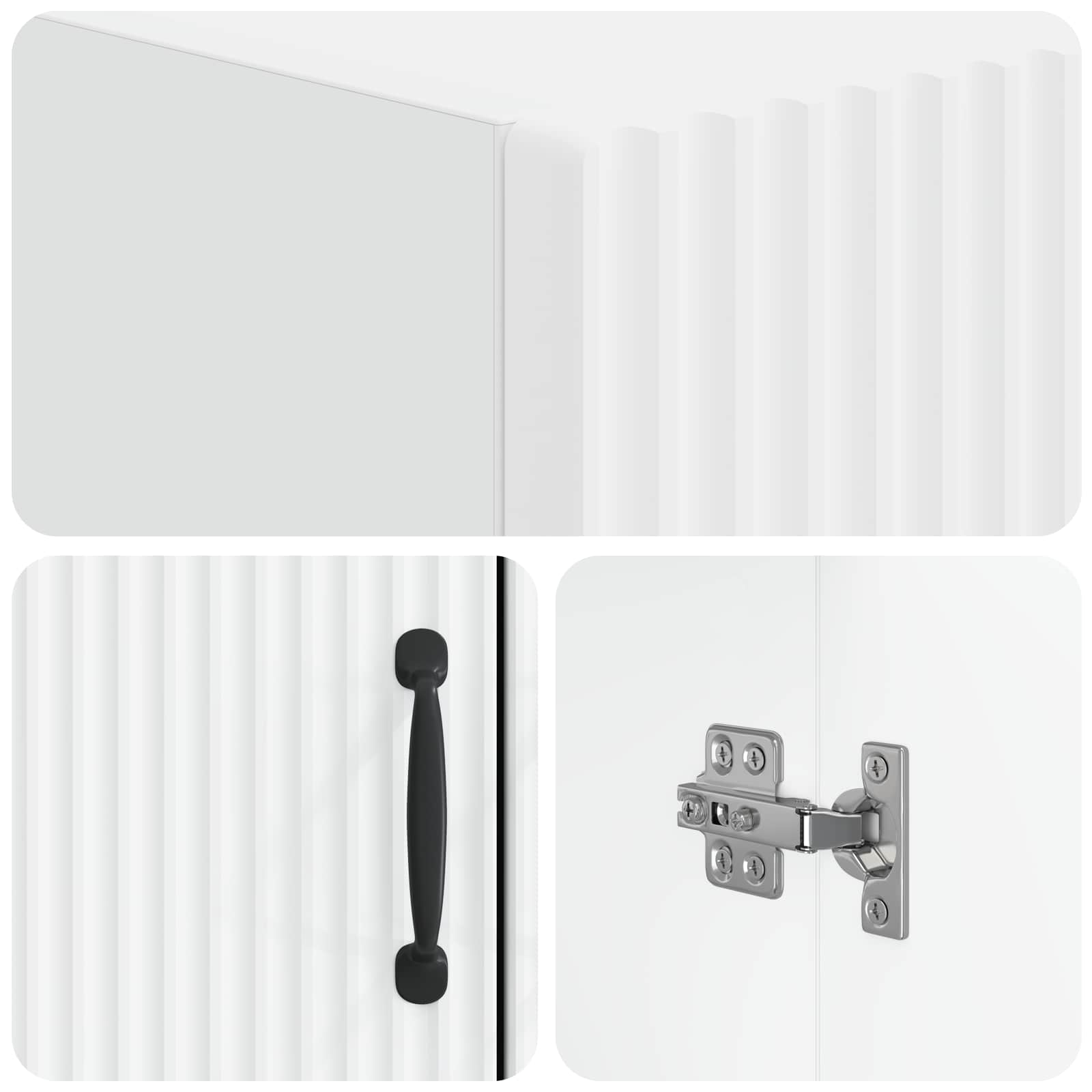 Toilet Cabinet HOORN White 66 x 25.5 x 190 cm Engineered Wood