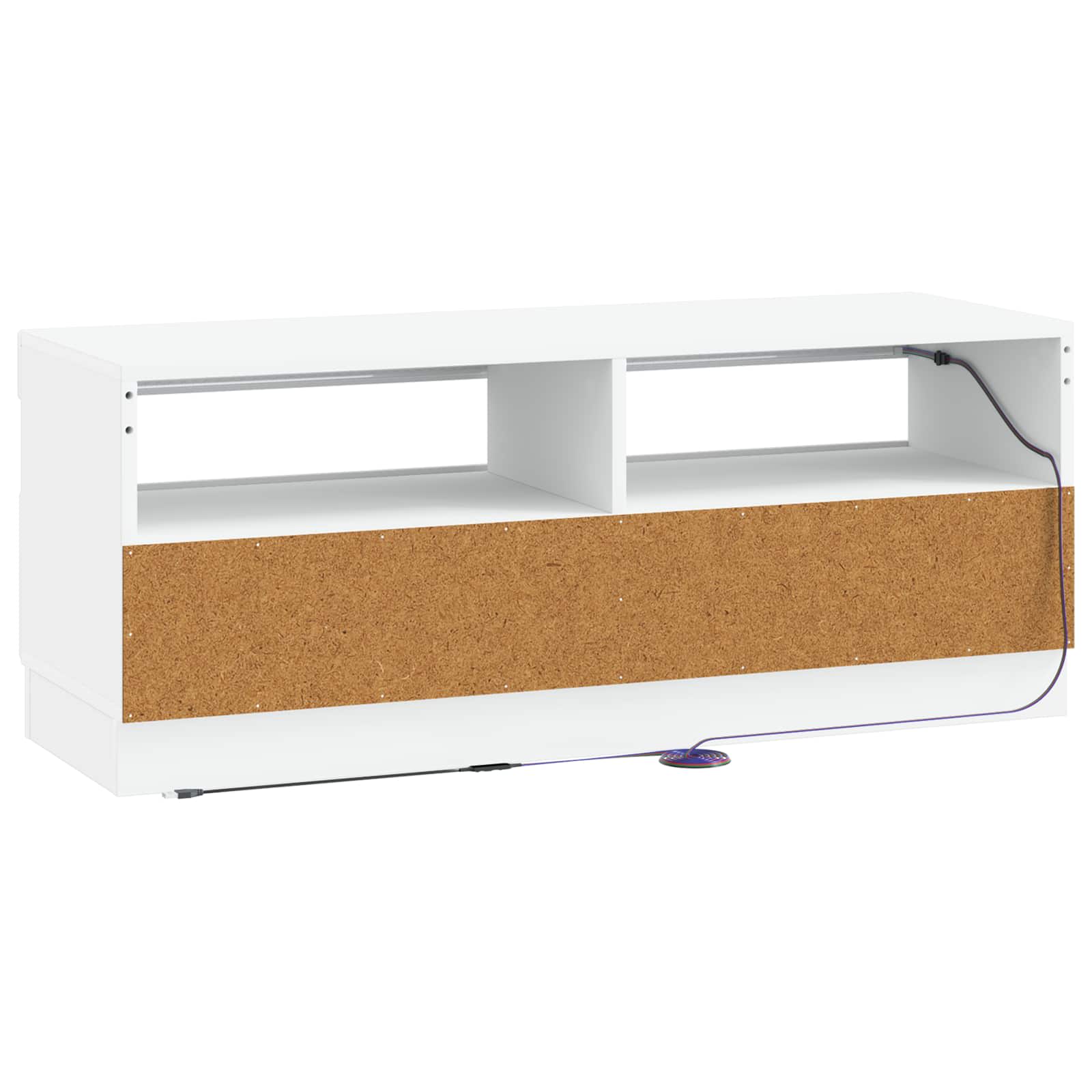 LED TV Cabinet White Engineered Wood