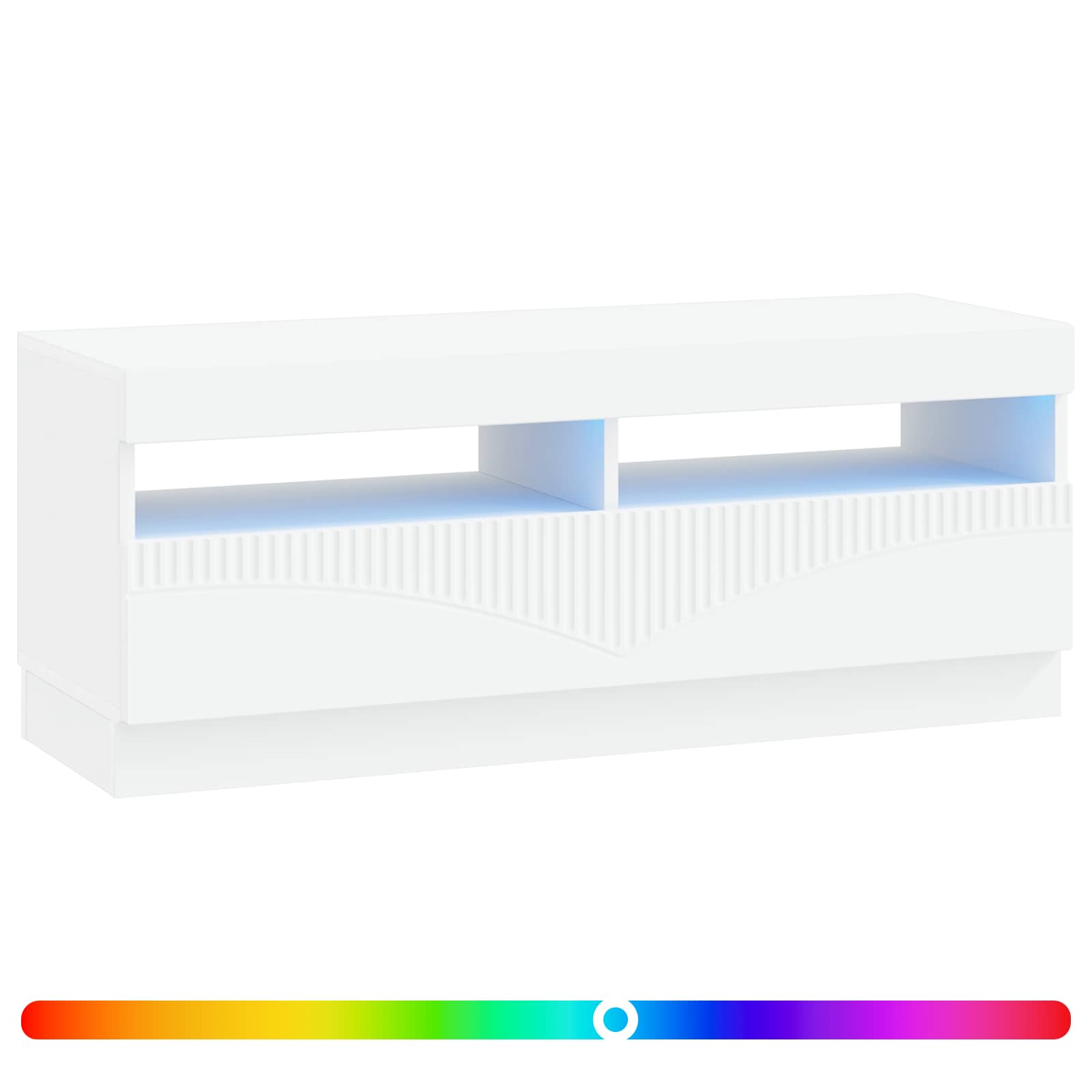LED TV Cabinet White Engineered Wood