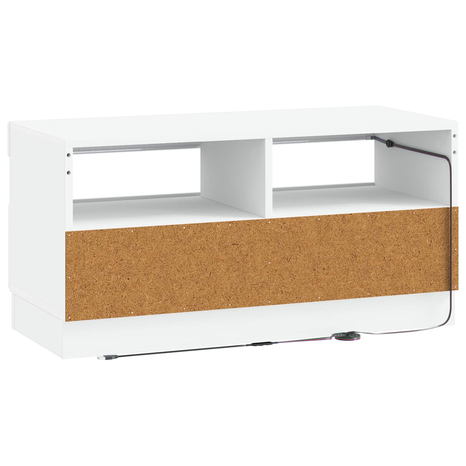 LED TV Cabinet White Engineered Wood