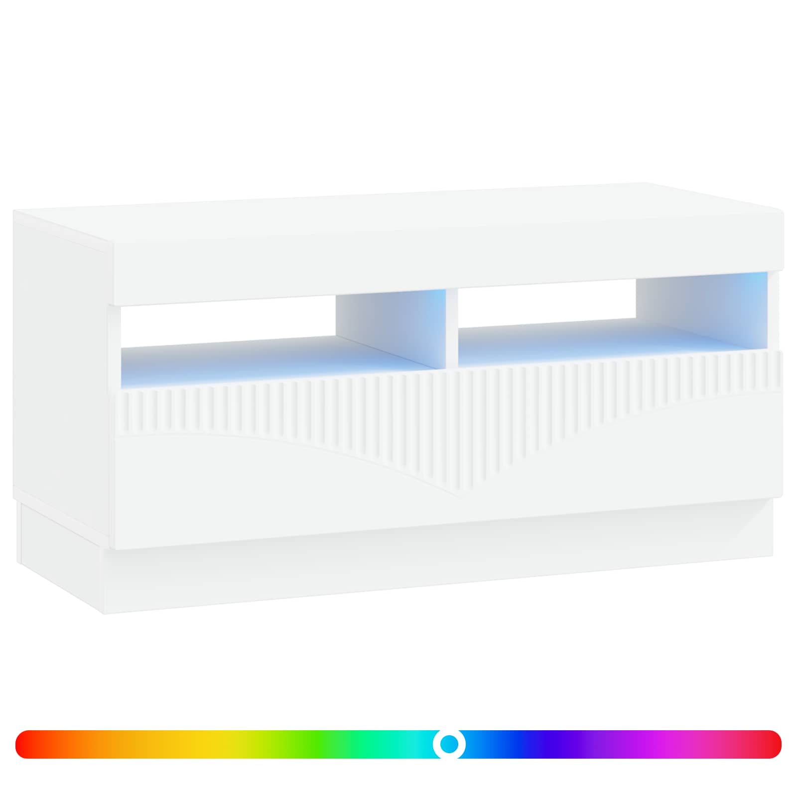 LED TV Cabinet White Engineered Wood
