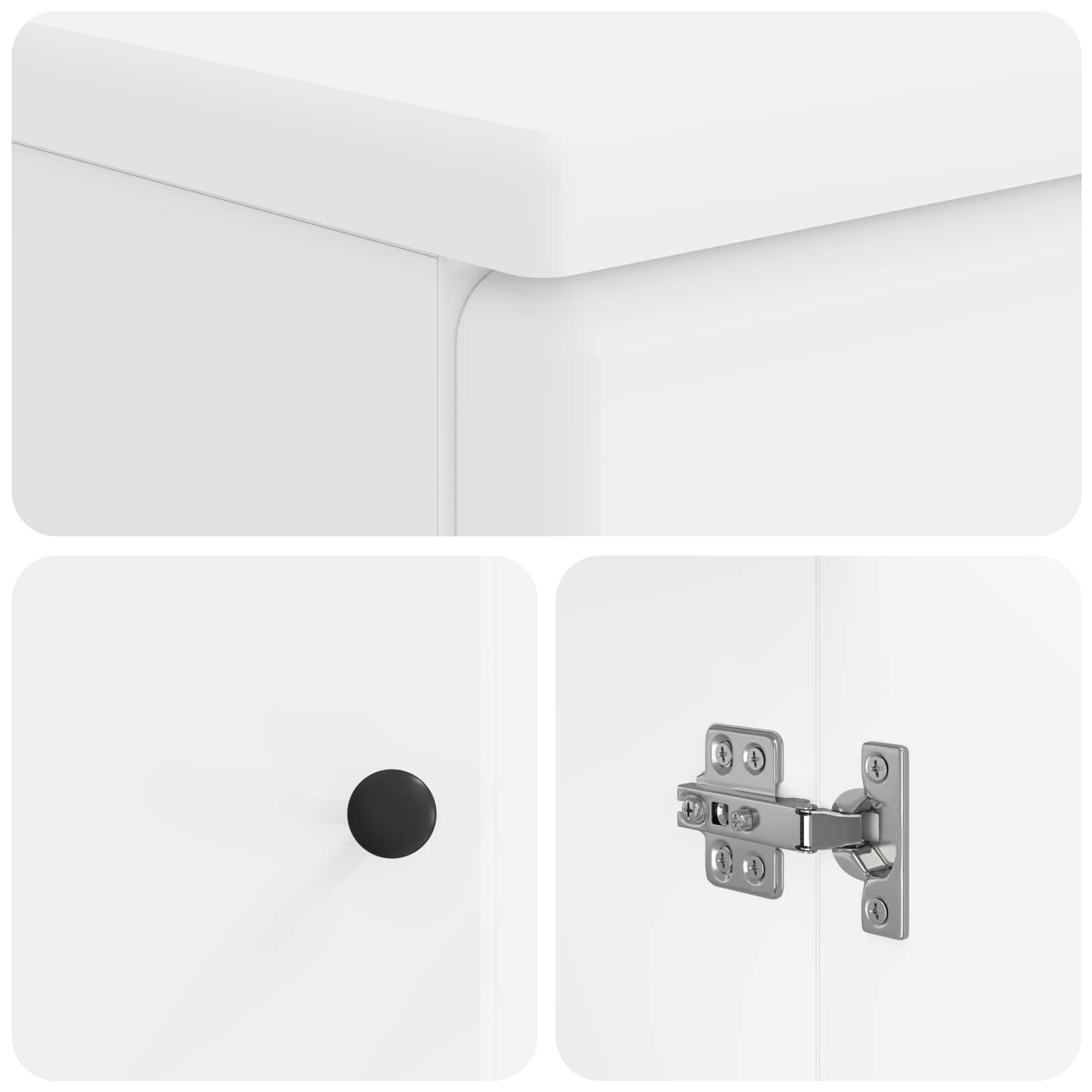 Bathroom Sink Cabinet BREDA White 59.5 x 31.5 x 59 cm