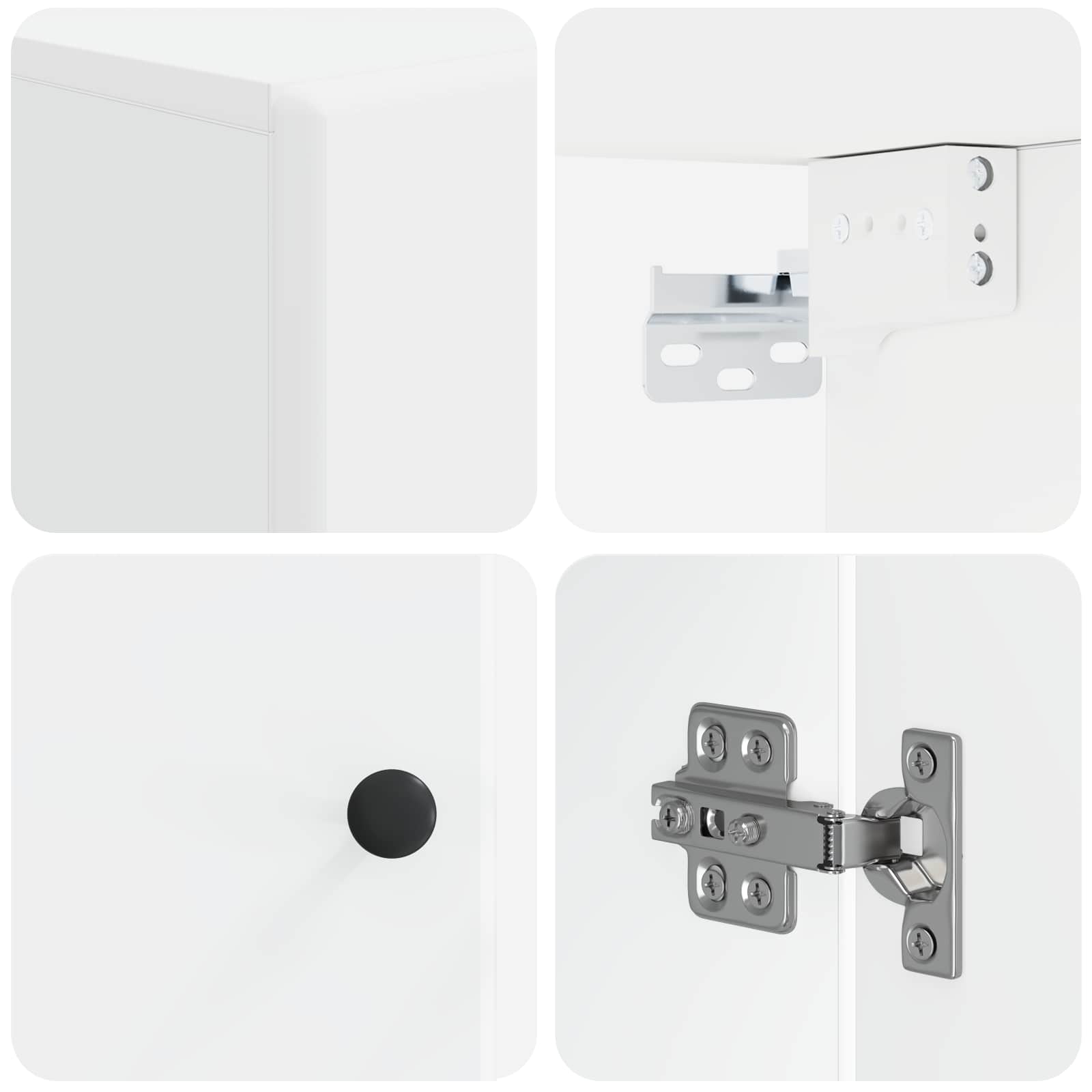 Bathroom Wall Cabinet BREDA White 30 x 31 x 59 cm