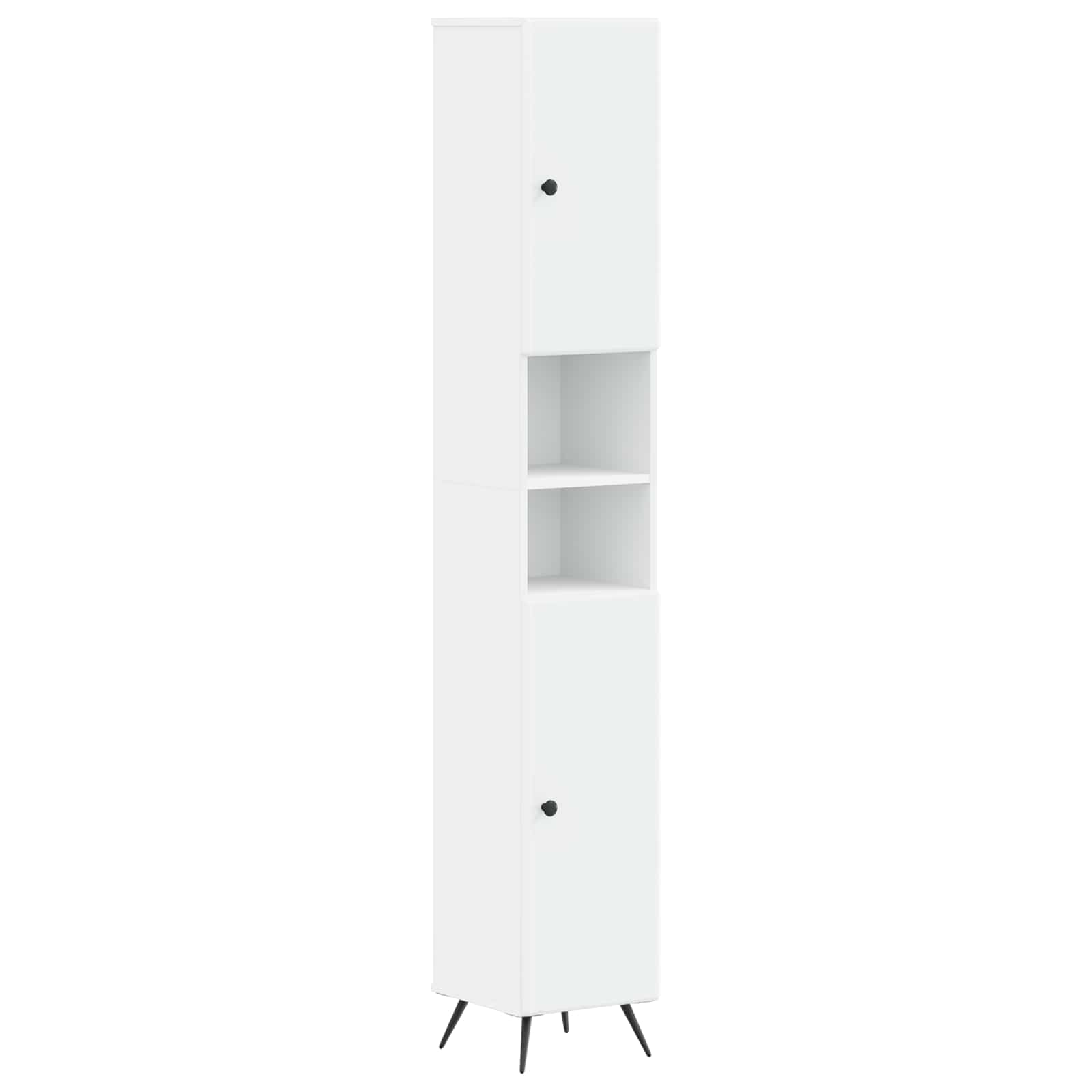 Bathroom Cabinet with Open Shelf BREDA White 30 x 31 x 190 cm