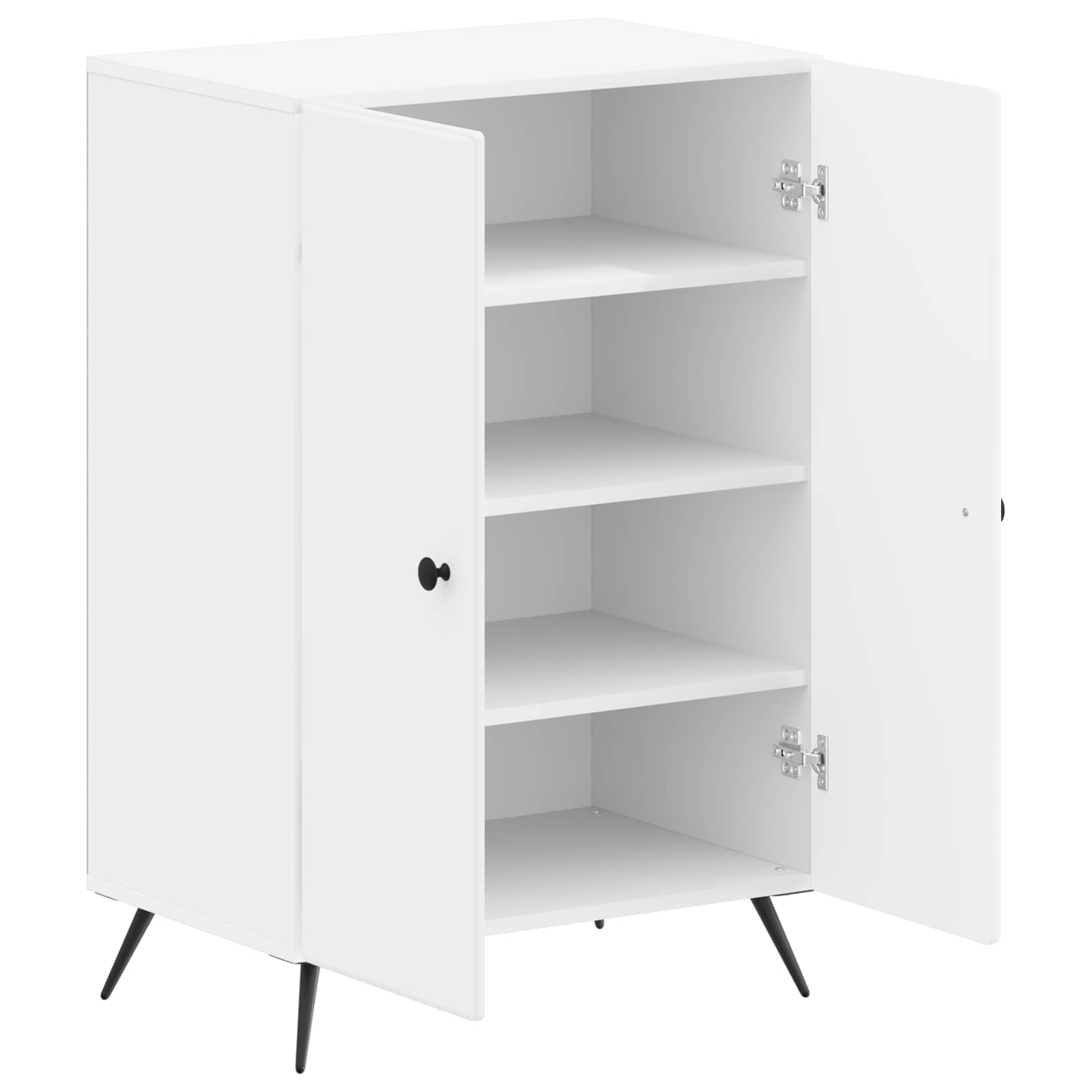 Shoe Cabinet BREDA 59.5 x 39.5 x 90 cm Engineered Wood White